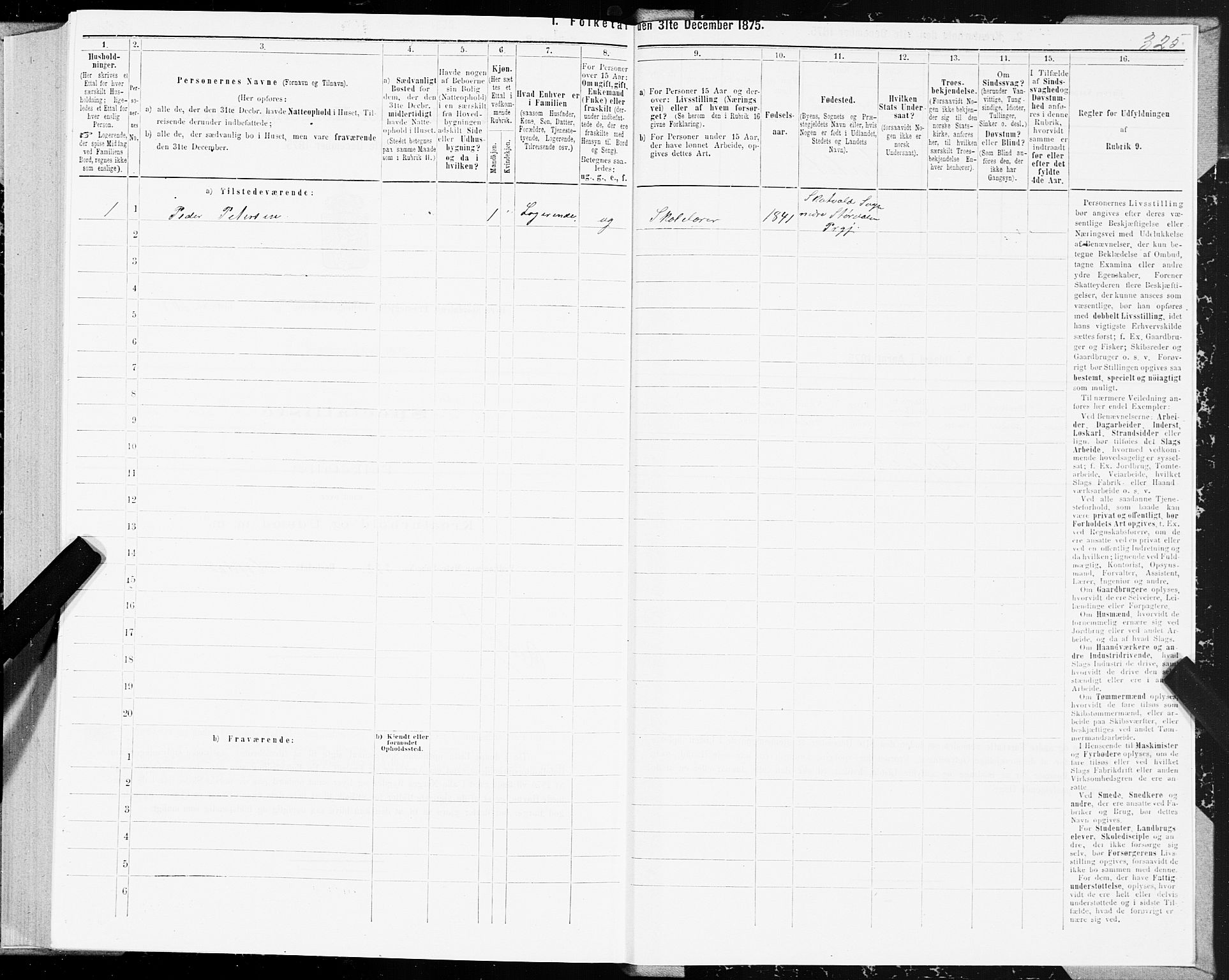 SAT, 1875 census for 1711P Øvre Stjørdal, 1875, p. 3325