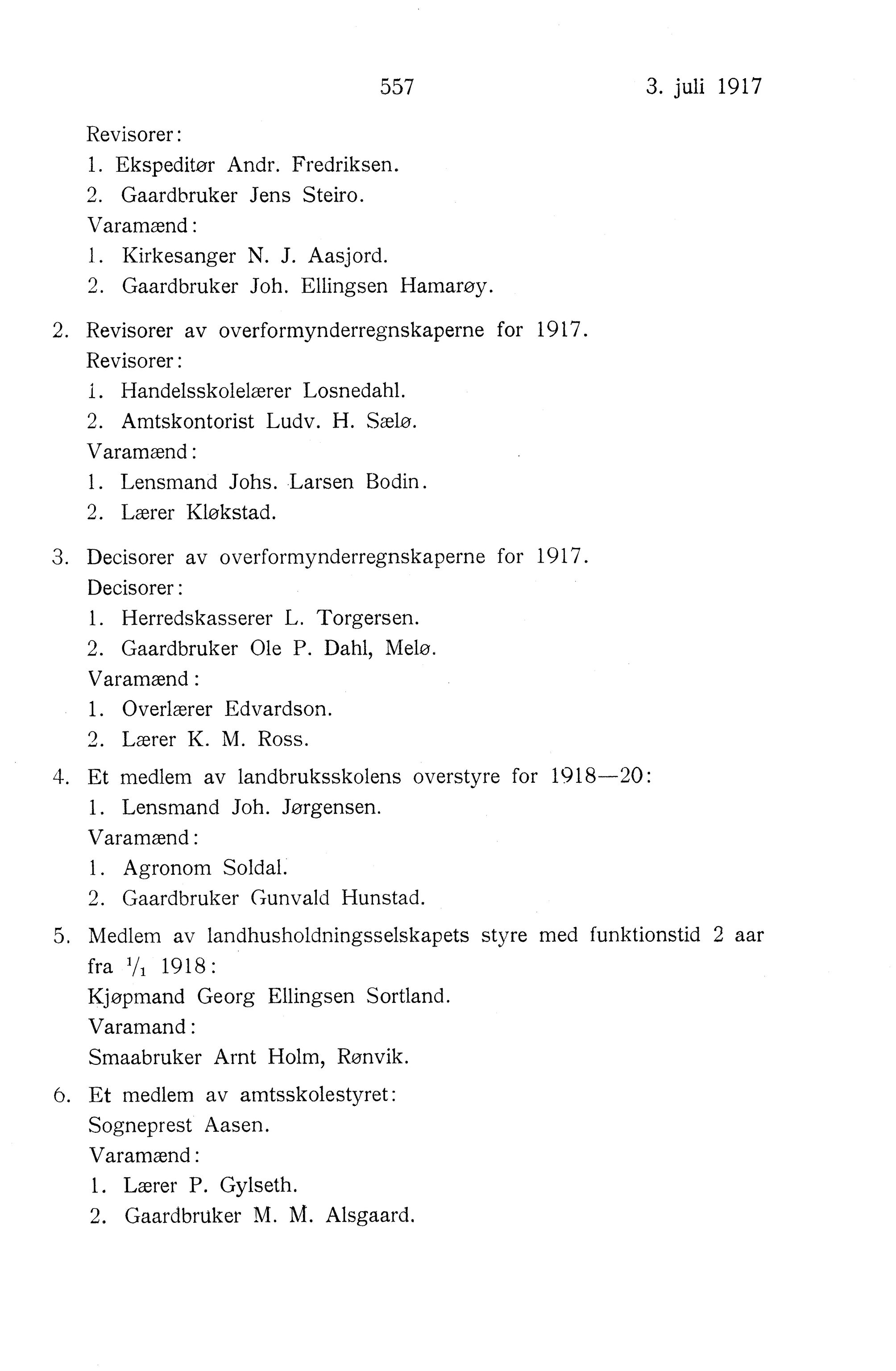 Nordland Fylkeskommune. Fylkestinget, AIN/NFK-17/176/A/Ac/L0040: Fylkestingsforhandlinger 1917, 1917