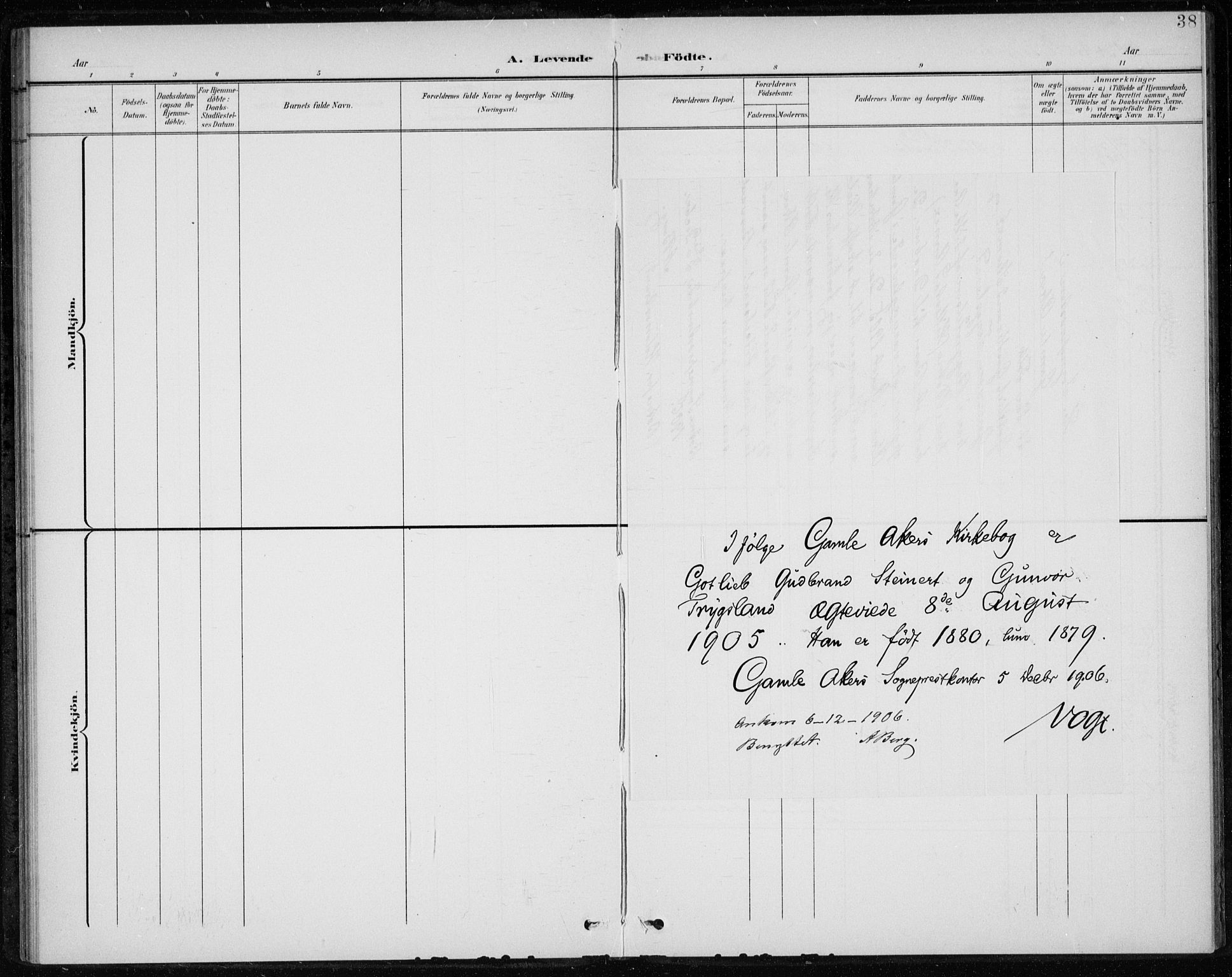 Botne kirkebøker, SAKO/A-340/F/Fb/L0002: Parish register (official) no. II 2, 1902-1915