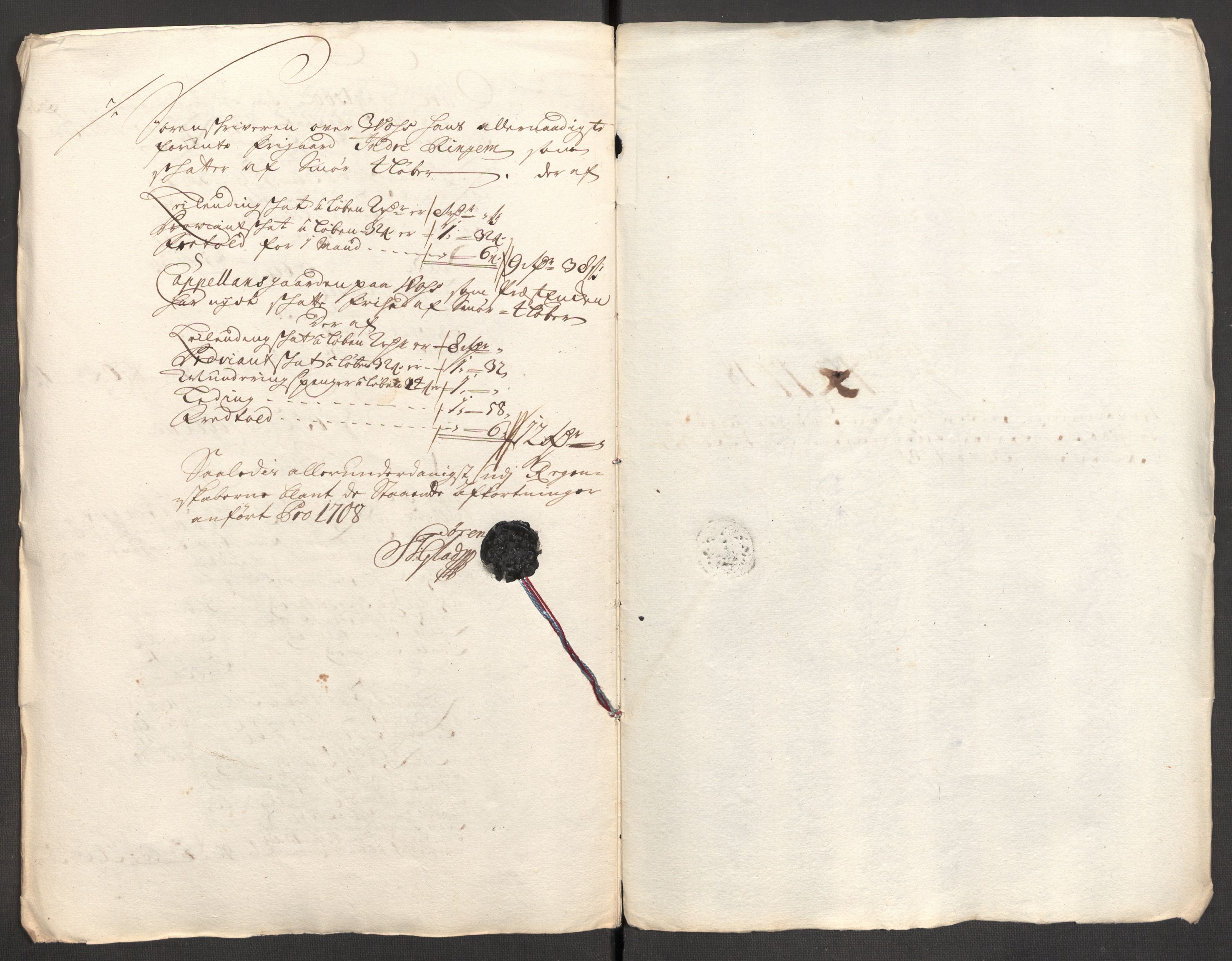 Rentekammeret inntil 1814, Reviderte regnskaper, Fogderegnskap, RA/EA-4092/R51/L3189: Fogderegnskap Nordhordland og Voss, 1708, p. 351
