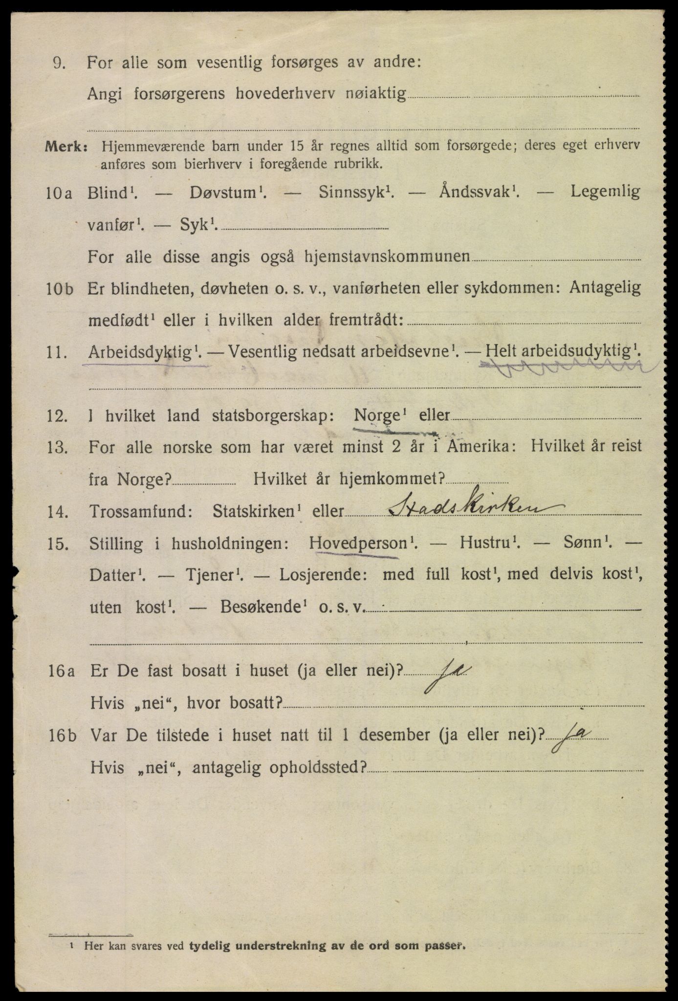 SAK, 1920 census for Arendal, 1920, p. 10781