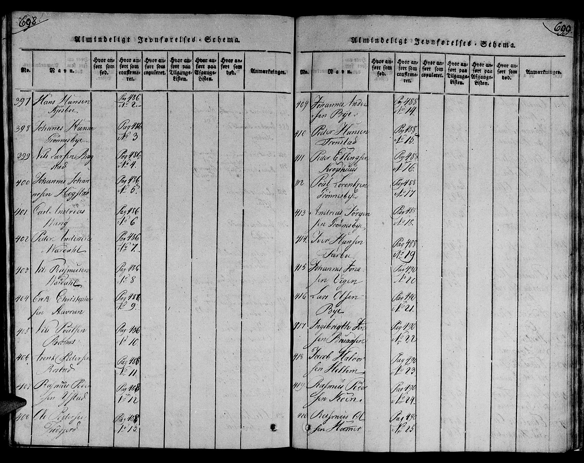 Ministerialprotokoller, klokkerbøker og fødselsregistre - Nord-Trøndelag, SAT/A-1458/730/L0275: Parish register (official) no. 730A04, 1816-1822, p. 698-699