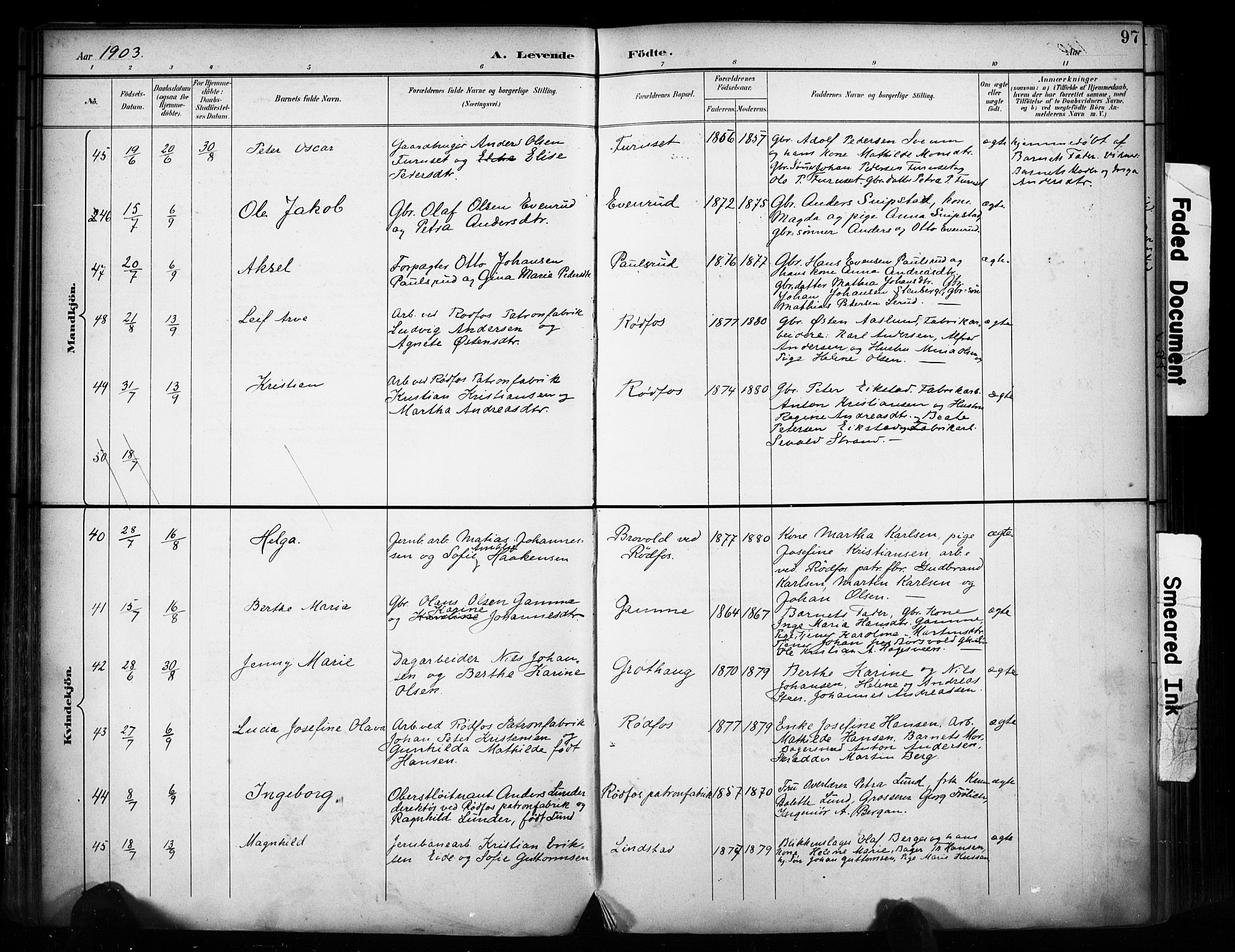 Vestre Toten prestekontor, AV/SAH-PREST-108/H/Ha/Haa/L0011: Parish register (official) no. 11, 1895-1906, p. 97