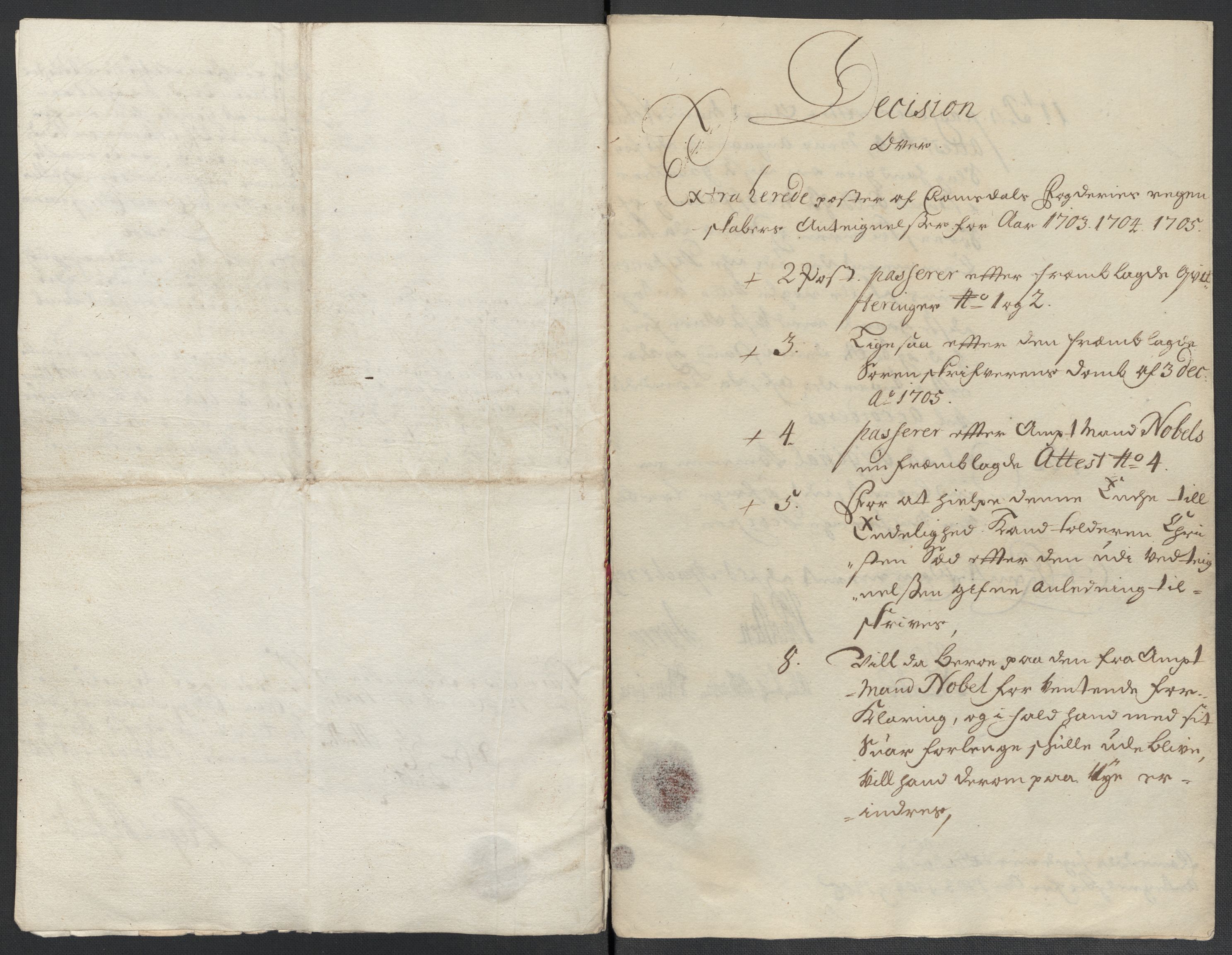 Rentekammeret inntil 1814, Reviderte regnskaper, Fogderegnskap, AV/RA-EA-4092/R55/L3656: Fogderegnskap Romsdal, 1703-1705, p. 560
