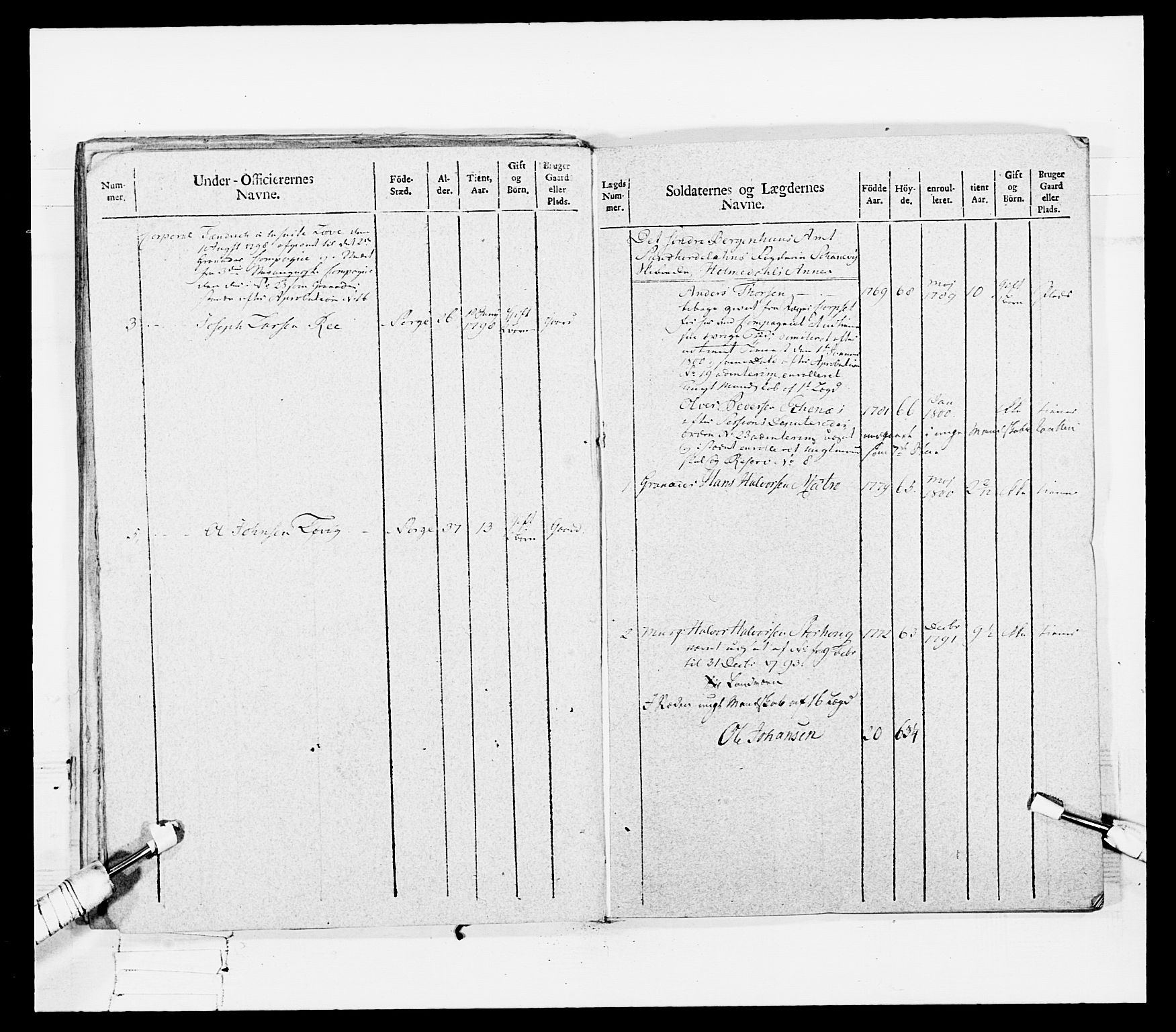 Generalitets- og kommissariatskollegiet, Det kongelige norske kommissariatskollegium, RA/EA-5420/E/Eh/L0108: Vesterlenske nasjonale infanteriregiment, 1791-1802, p. 156