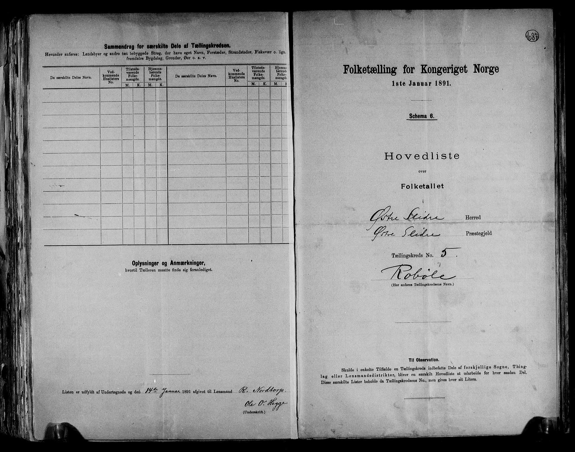 RA, 1891 census for 0544 Øystre Slidre, 1891, p. 15