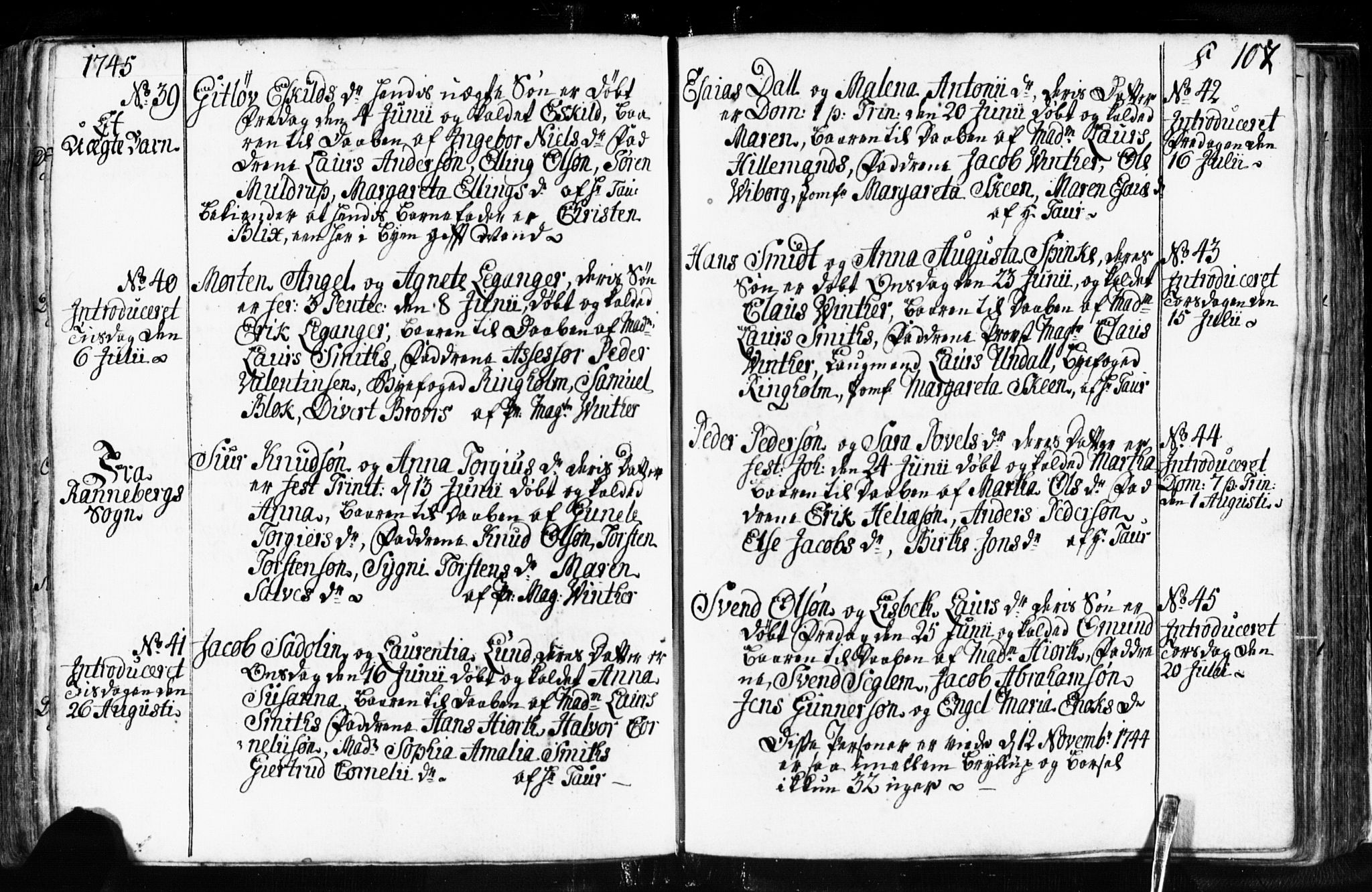 Domkirken sokneprestkontor, AV/SAST-A-101812/001/30/30BB/L0003: Parish register (copy) no. B 3, 1733-1751, p. 108