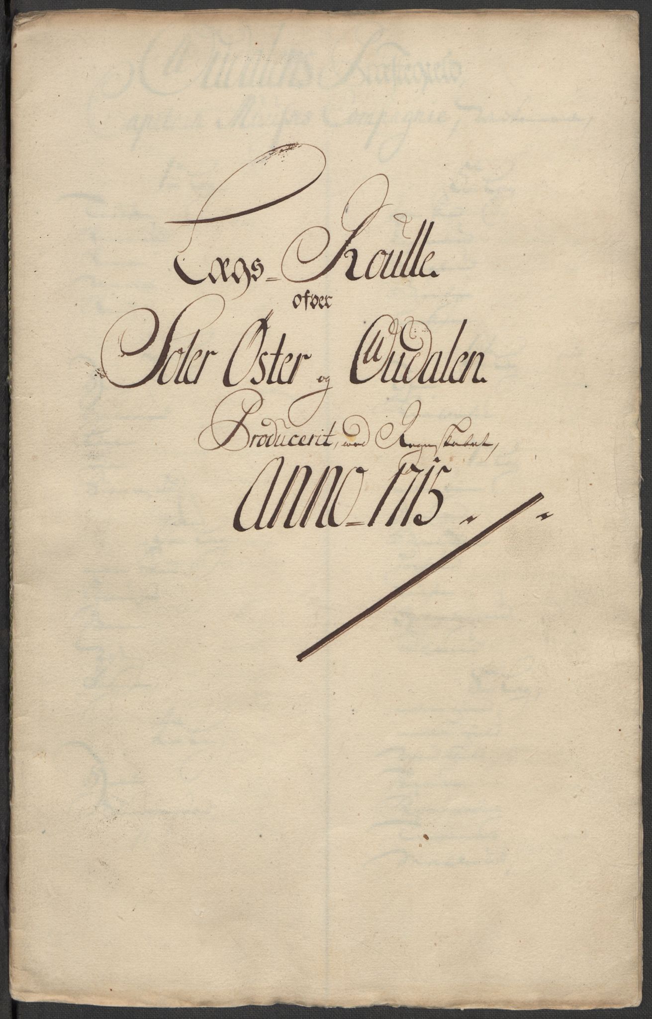 Rentekammeret inntil 1814, Reviderte regnskaper, Fogderegnskap, RA/EA-4092/R13/L0853: Fogderegnskap Solør, Odal og Østerdal, 1715, p. 143