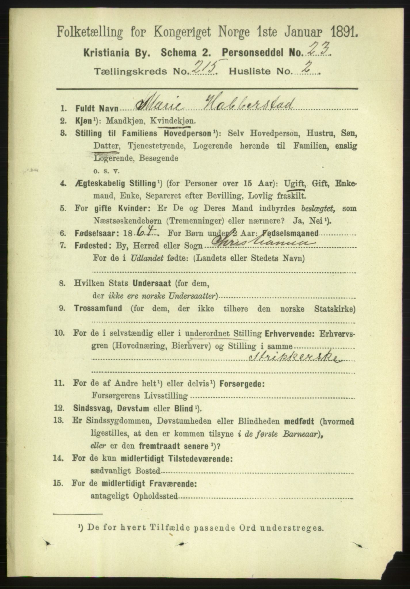RA, 1891 census for 0301 Kristiania, 1891, p. 127793