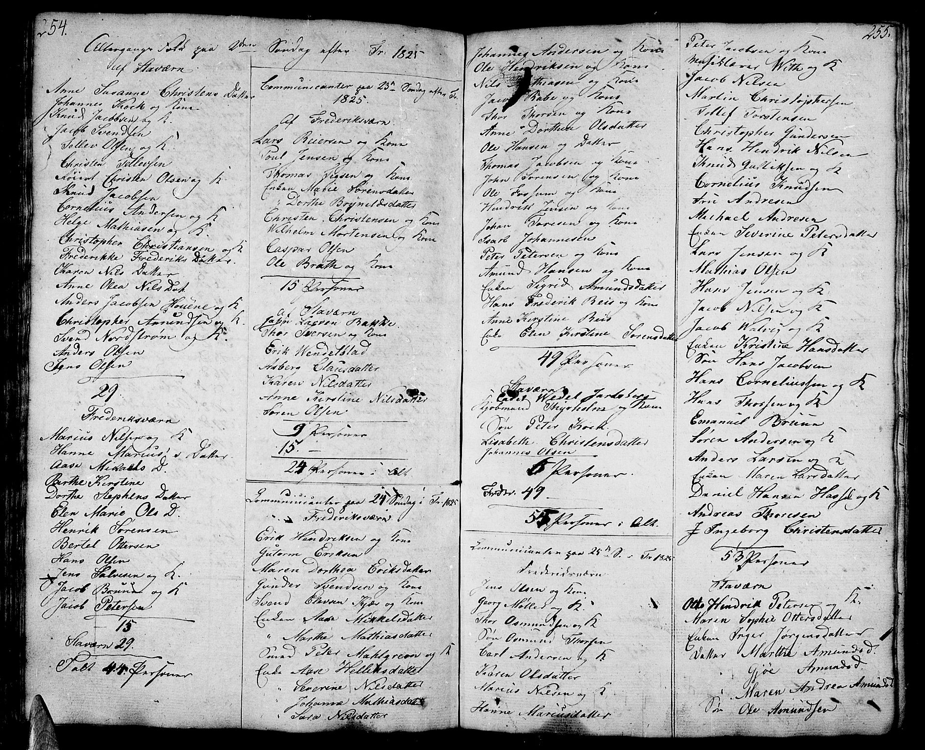 Stavern kirkebøker, AV/SAKO-A-318/F/Fa/L0004: Parish register (official) no. 4, 1809-1816, p. 254-255