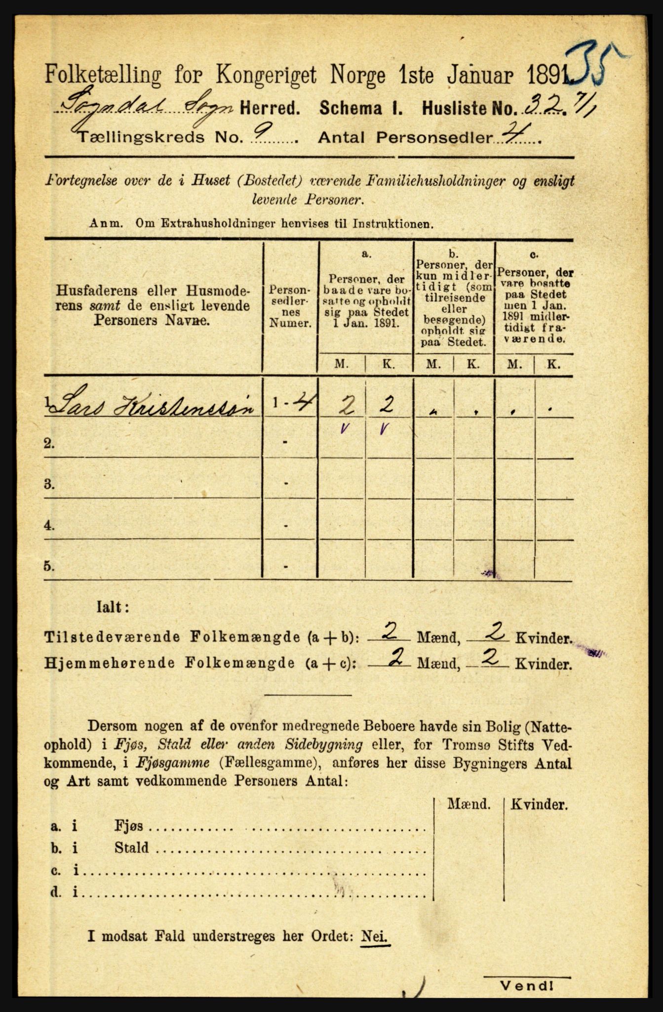 RA, 1891 census for 1420 Sogndal, 1891, p. 3678