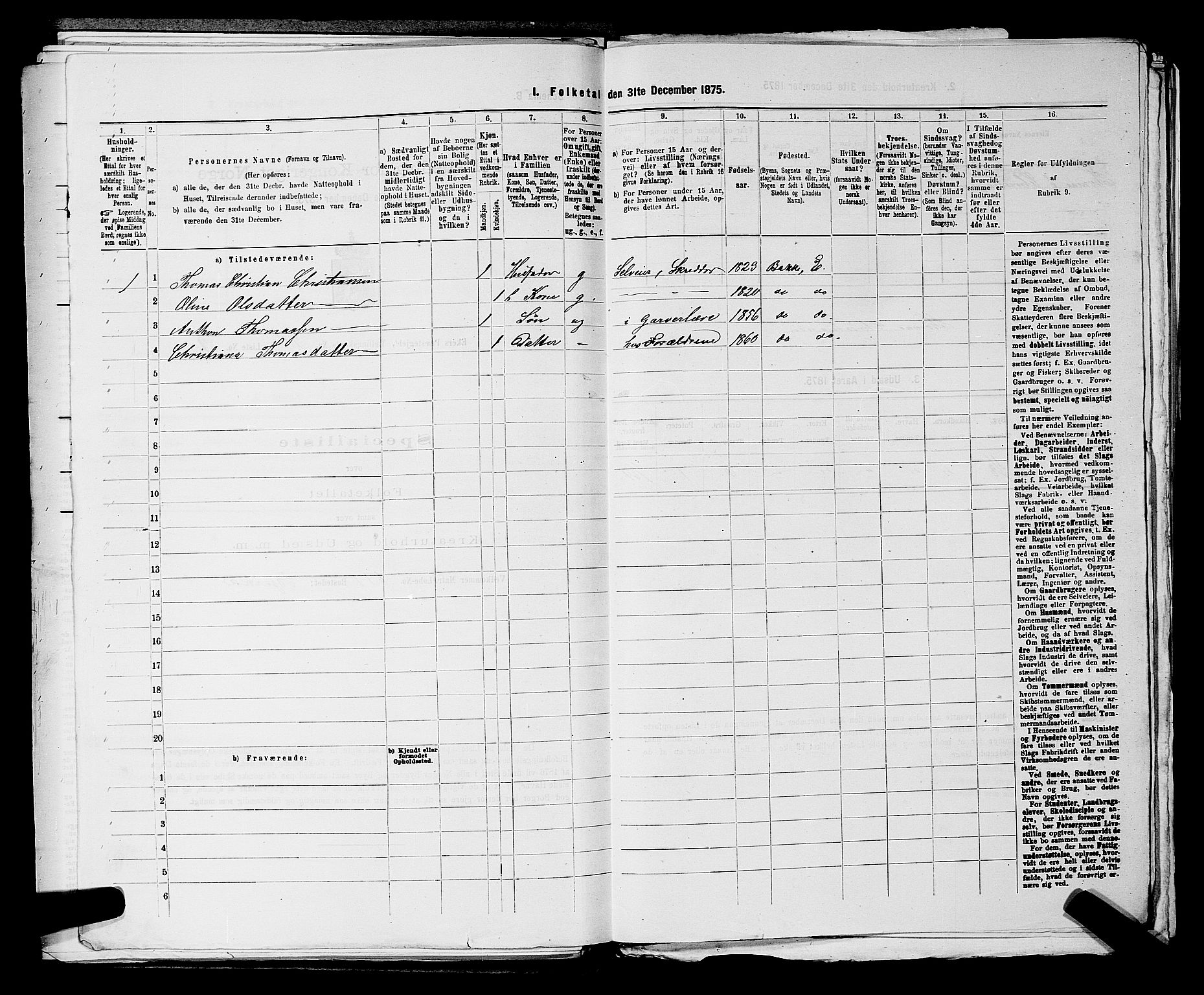 SAKO, 1875 census for 0624P Eiker, 1875, p. 4304