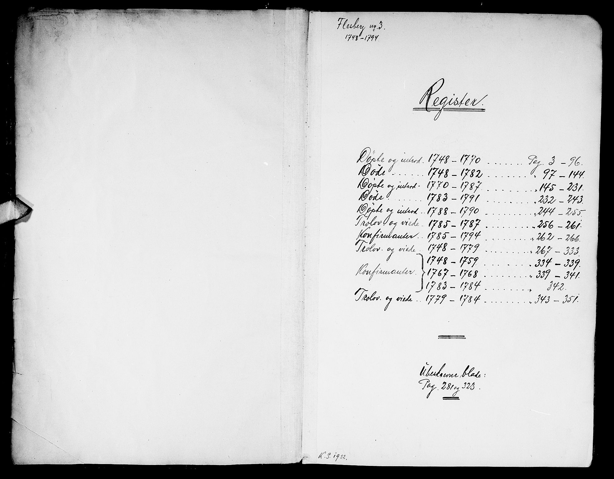 Flesberg kirkebøker, SAKO/A-18/F/Fa/L0003: Parish register (official) no. I 3, 1748-1790