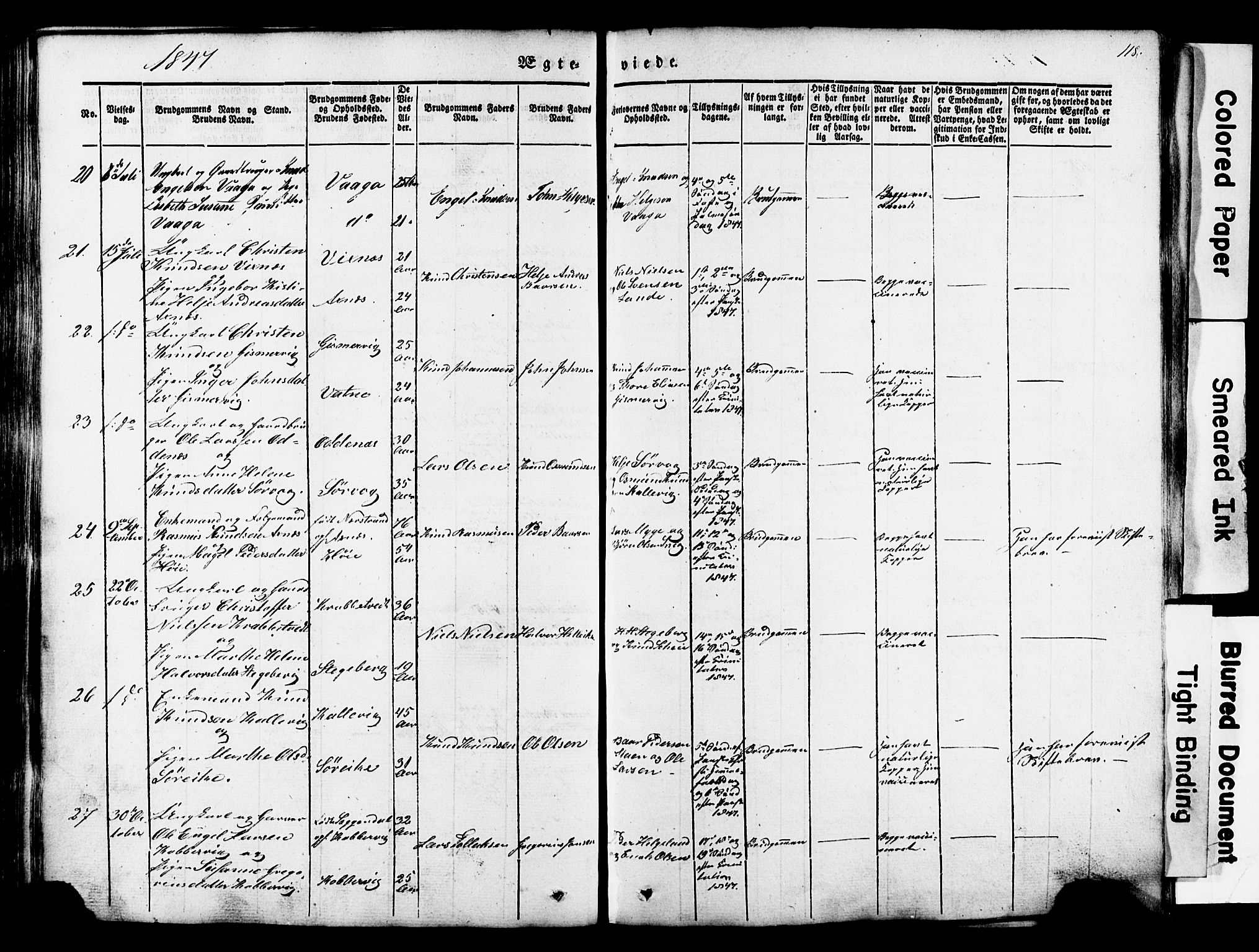 Avaldsnes sokneprestkontor, SAST/A -101851/H/Ha/Haa/L0007: Parish register (official) no. A 7, 1841-1853, p. 118