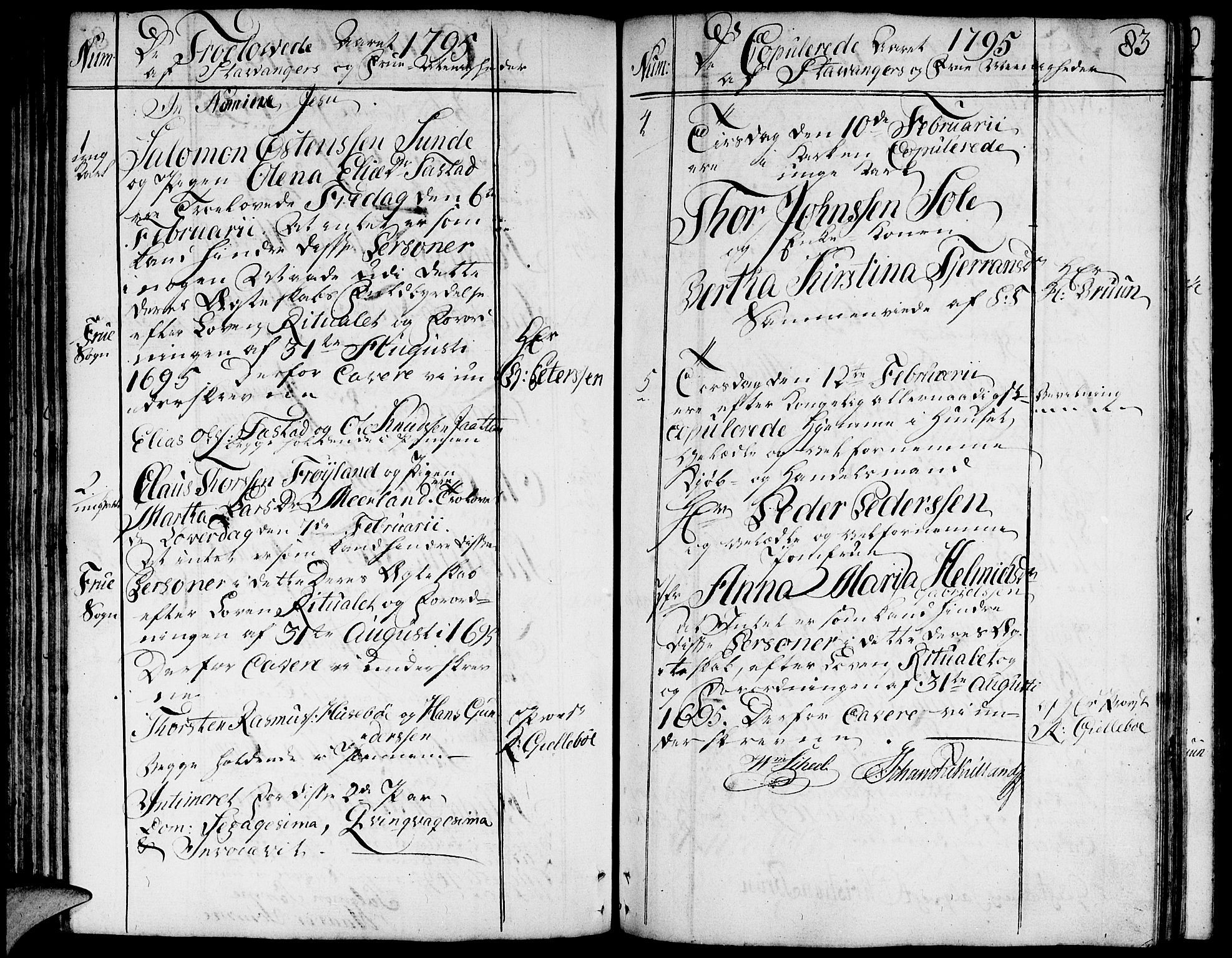 Domkirken sokneprestkontor, AV/SAST-A-101812/001/30/30BA/L0006: Parish register (official) no. A 6, 1783-1815, p. 83