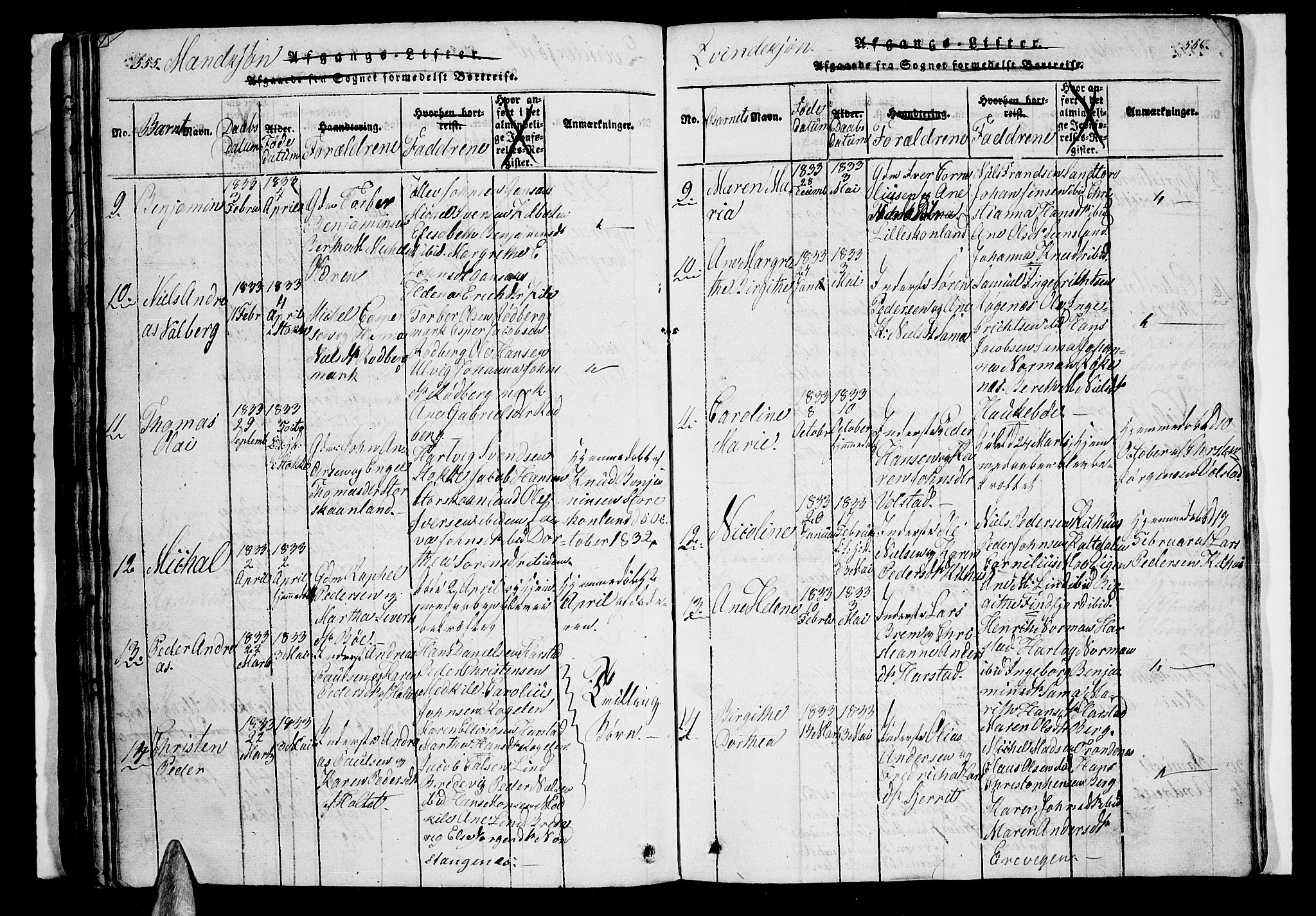 Trondenes sokneprestkontor, AV/SATØ-S-1319/H/Hb/L0003klokker: Parish register (copy) no. 3, 1820-1834, p. 555-556