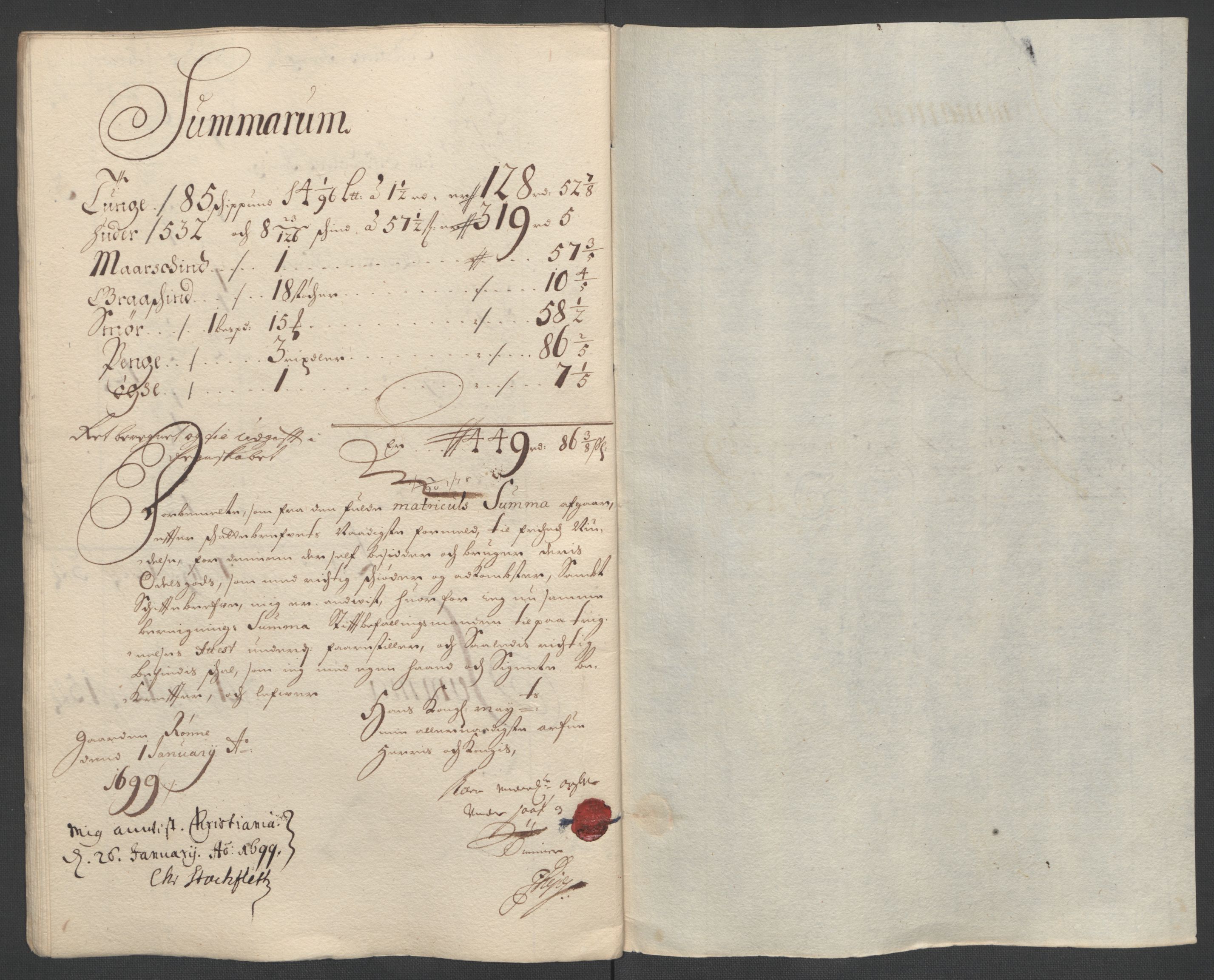 Rentekammeret inntil 1814, Reviderte regnskaper, Fogderegnskap, AV/RA-EA-4092/R13/L0836: Fogderegnskap Solør, Odal og Østerdal, 1698, p. 217