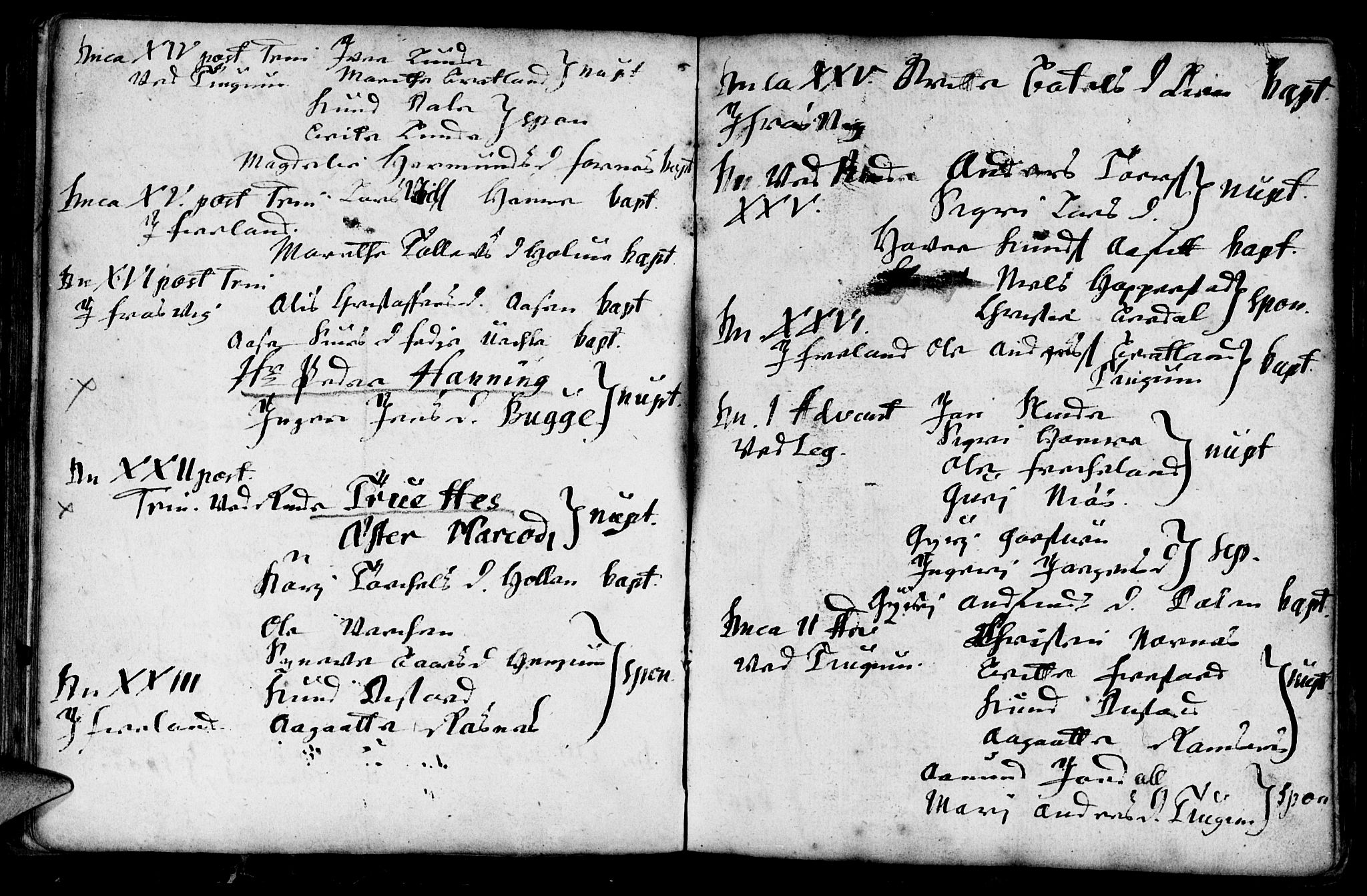 Leikanger sokneprestembete, AV/SAB-A-81001/H/Haa/Haaa/L0001: Parish register (official) no. A 1, 1690-1734, p. 43