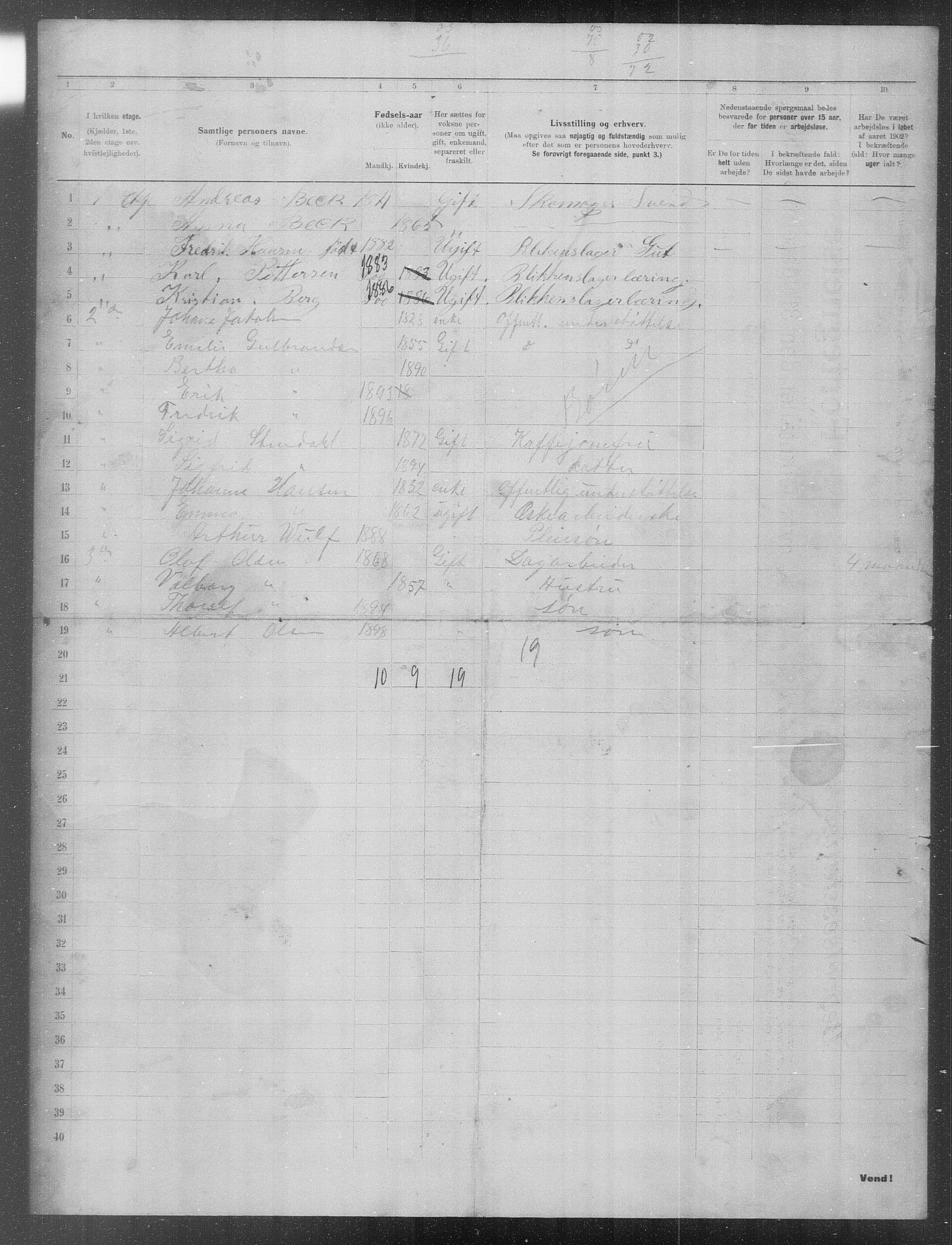 OBA, Municipal Census 1902 for Kristiania, 1902, p. 23889