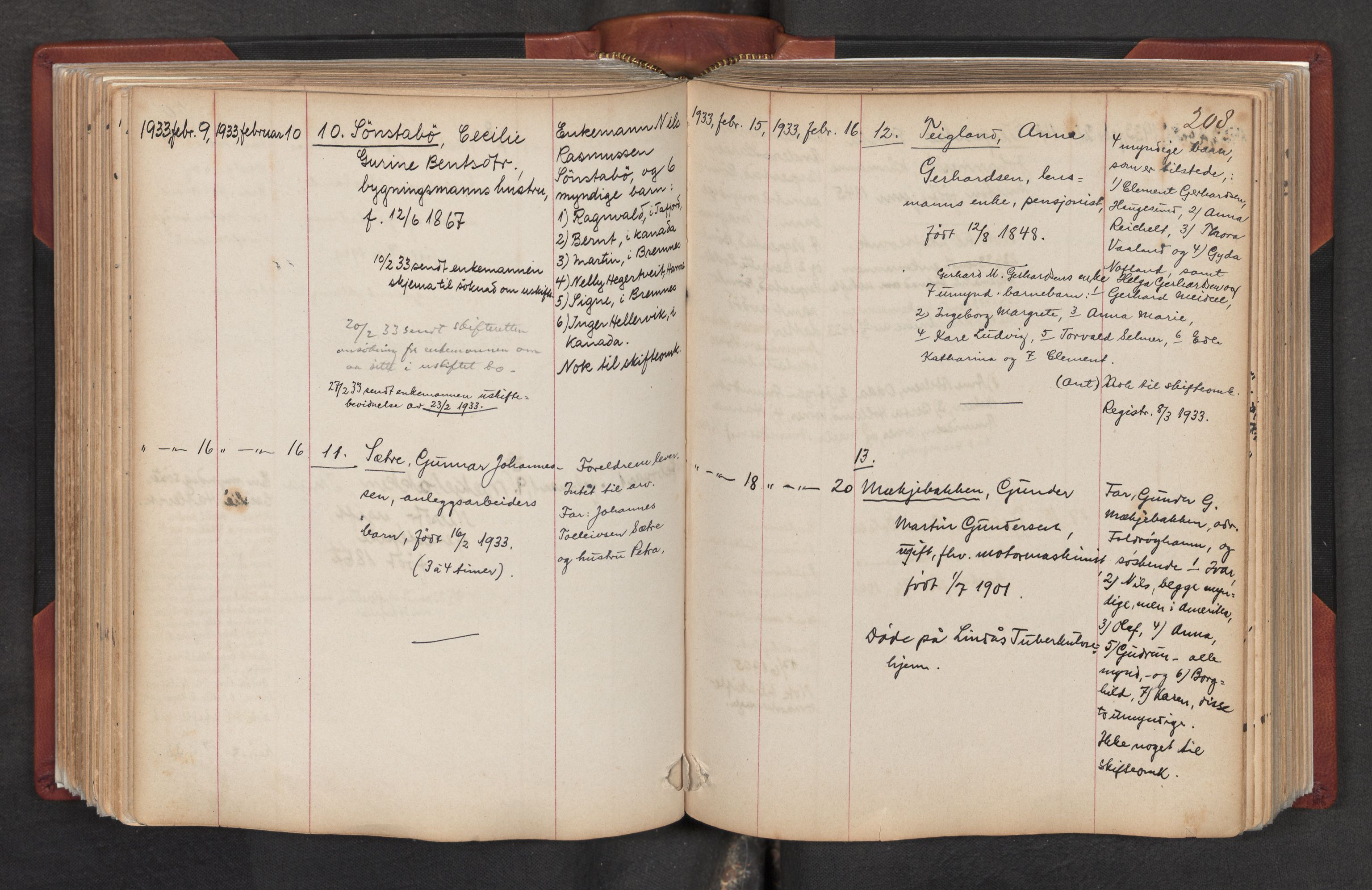 Lensmannen i Finnås, AV/SAB-A-31901/0006/L0001: Dødsfallprotokoll, 1863-1945, p. 208