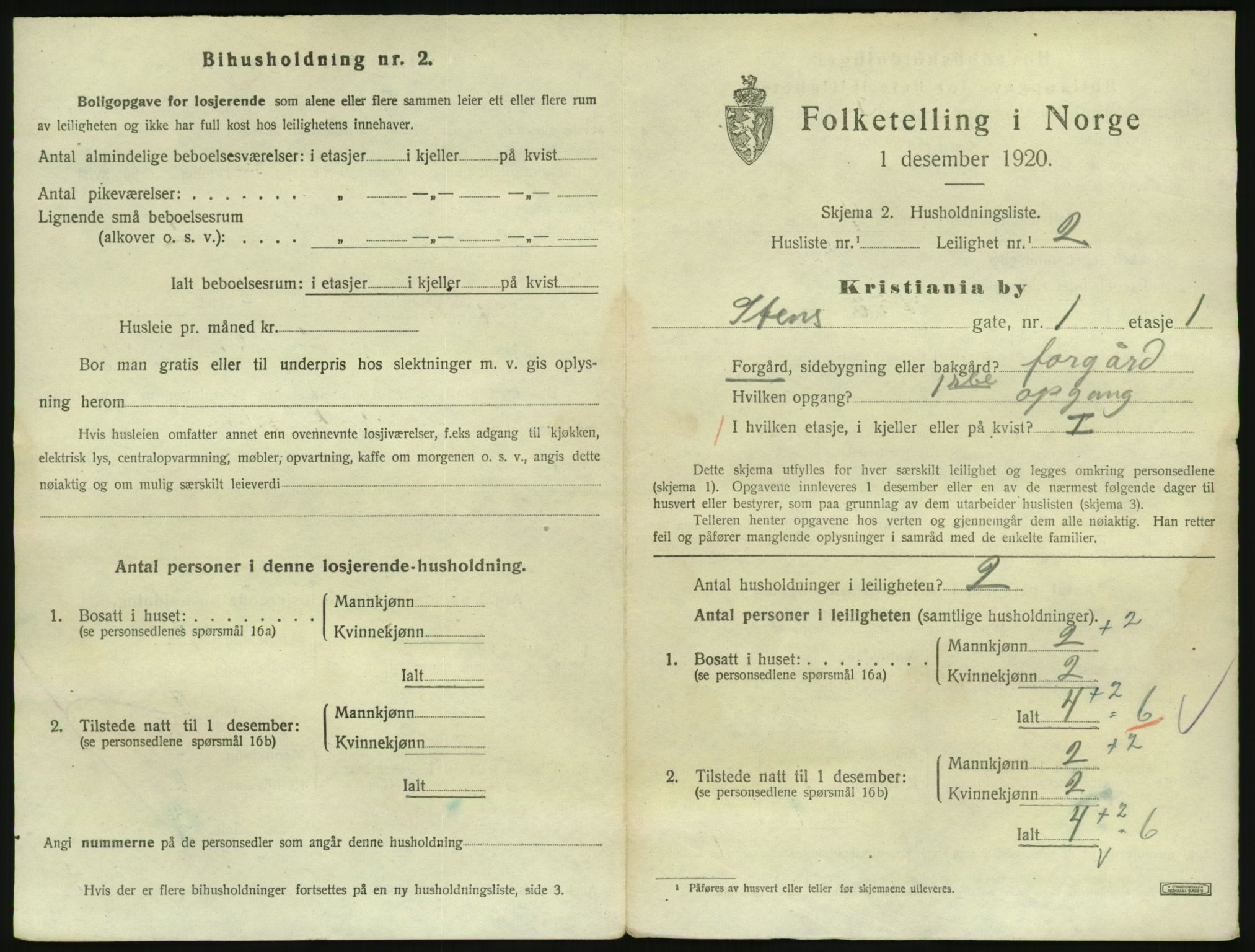 SAO, 1920 census for Kristiania, 1920, p. 103397