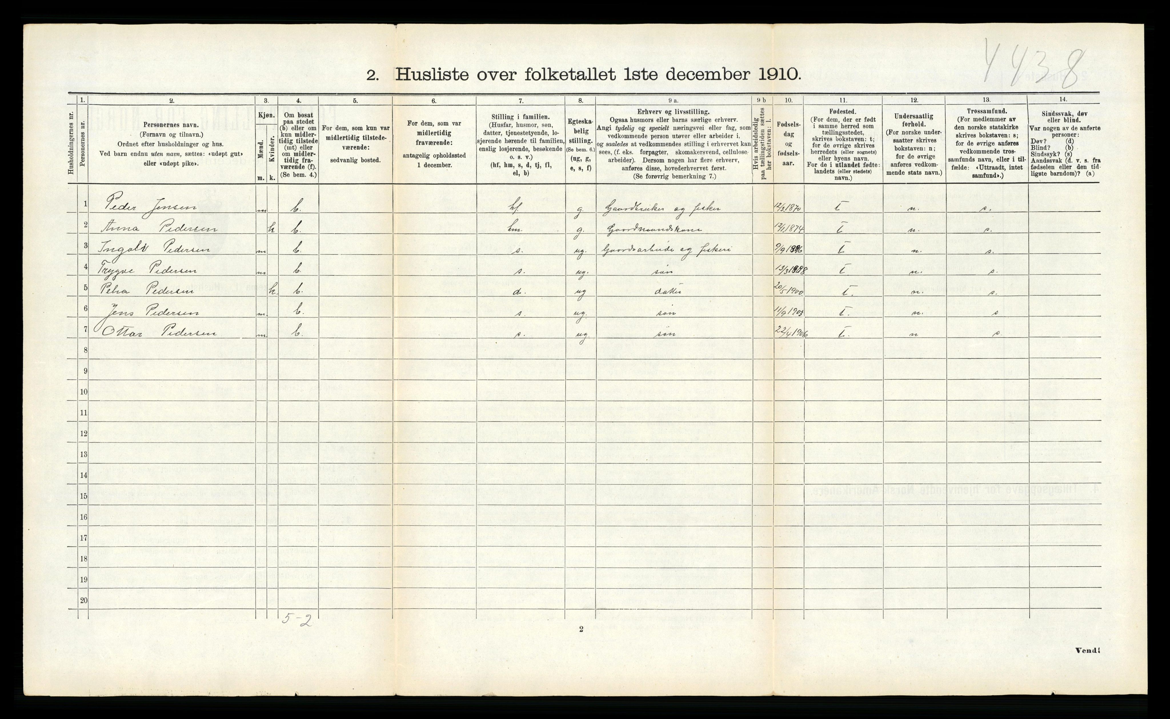 RA, 1910 census for Borge, 1910, p. 268