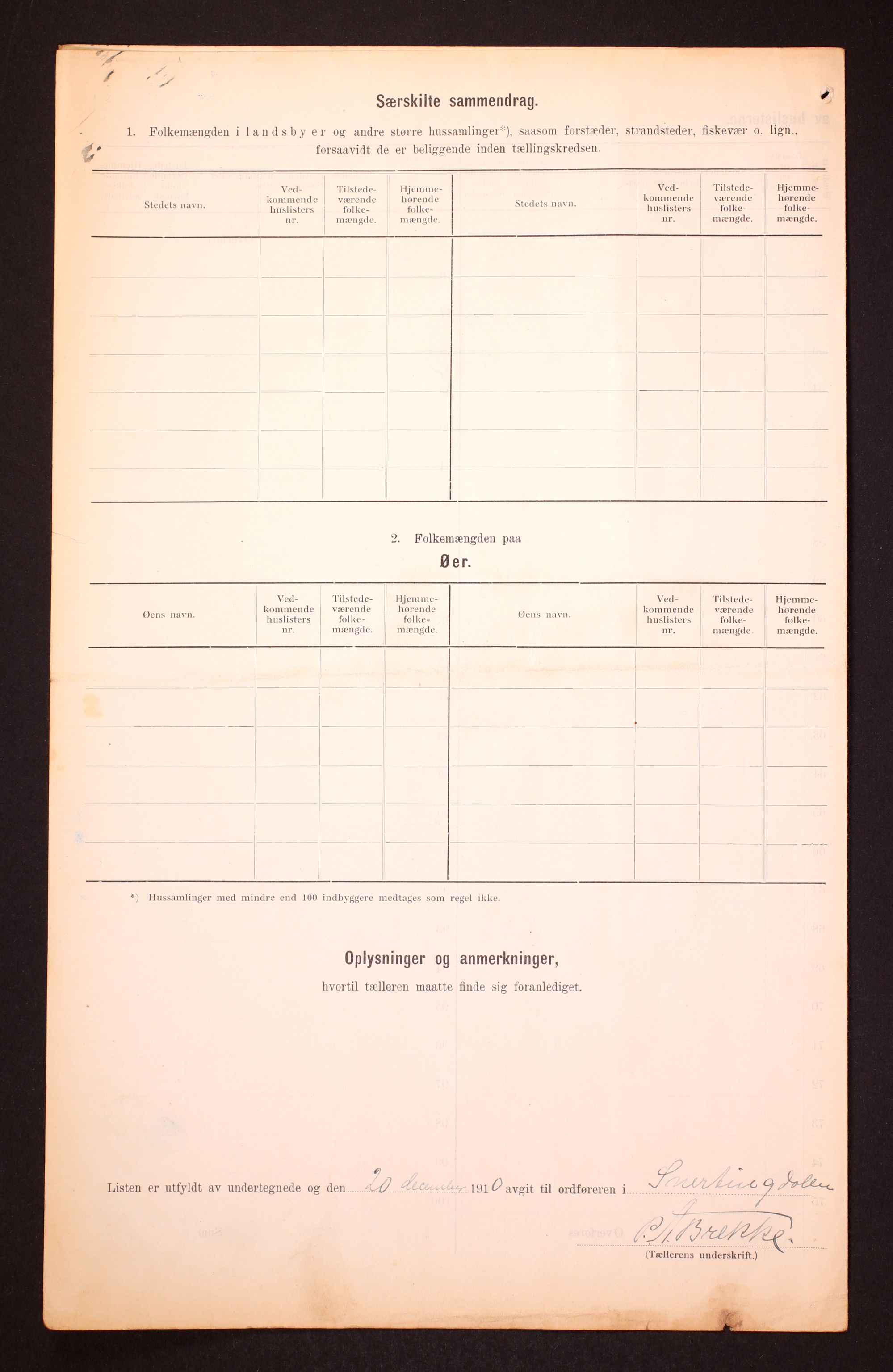 RA, 1910 census for Snertingdal, 1910, p. 14