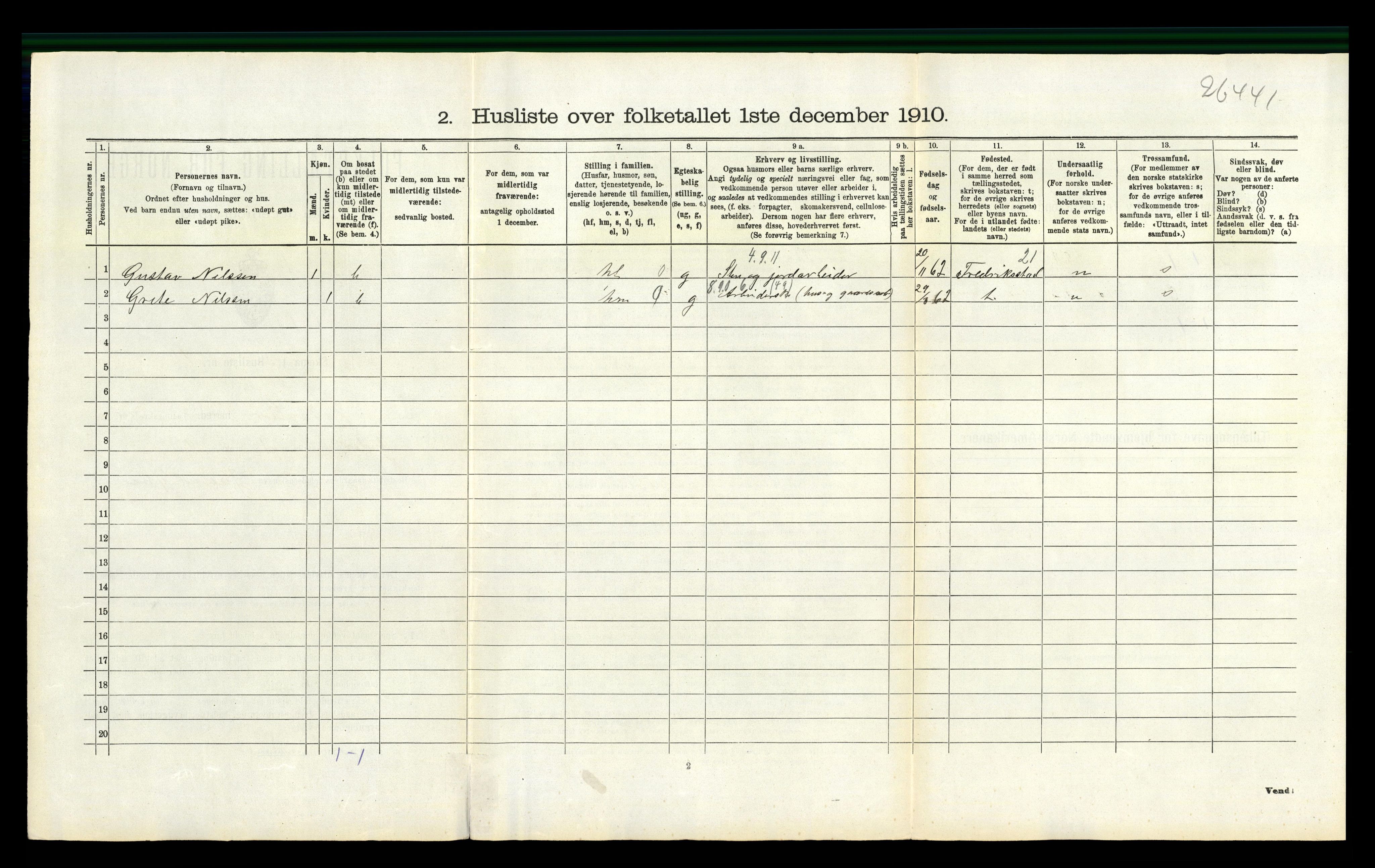 RA, 1910 census for Lier, 1910, p. 1023