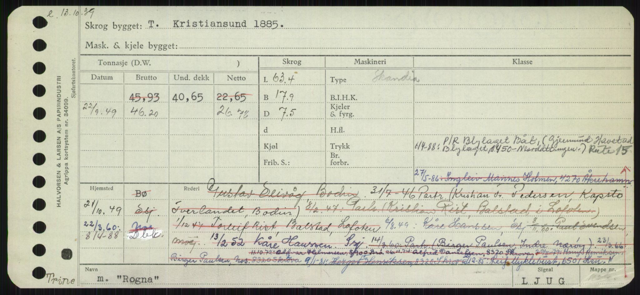 Sjøfartsdirektoratet med forløpere, Skipsmålingen, RA/S-1627/H/Ha/L0004/0002: Fartøy, Mas-R / Fartøy, Odin-R, p. 781