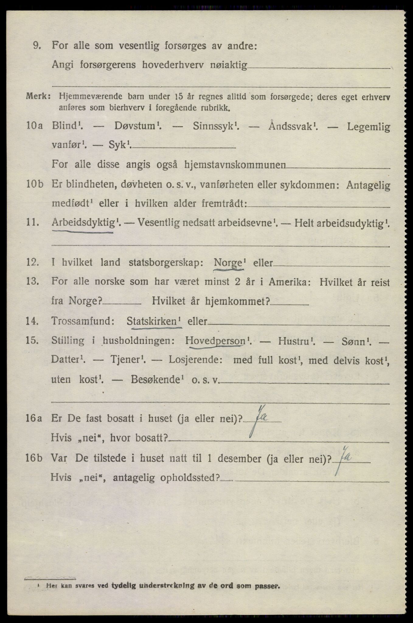 SAKO, 1920 census for Sandeherred, 1920, p. 12739