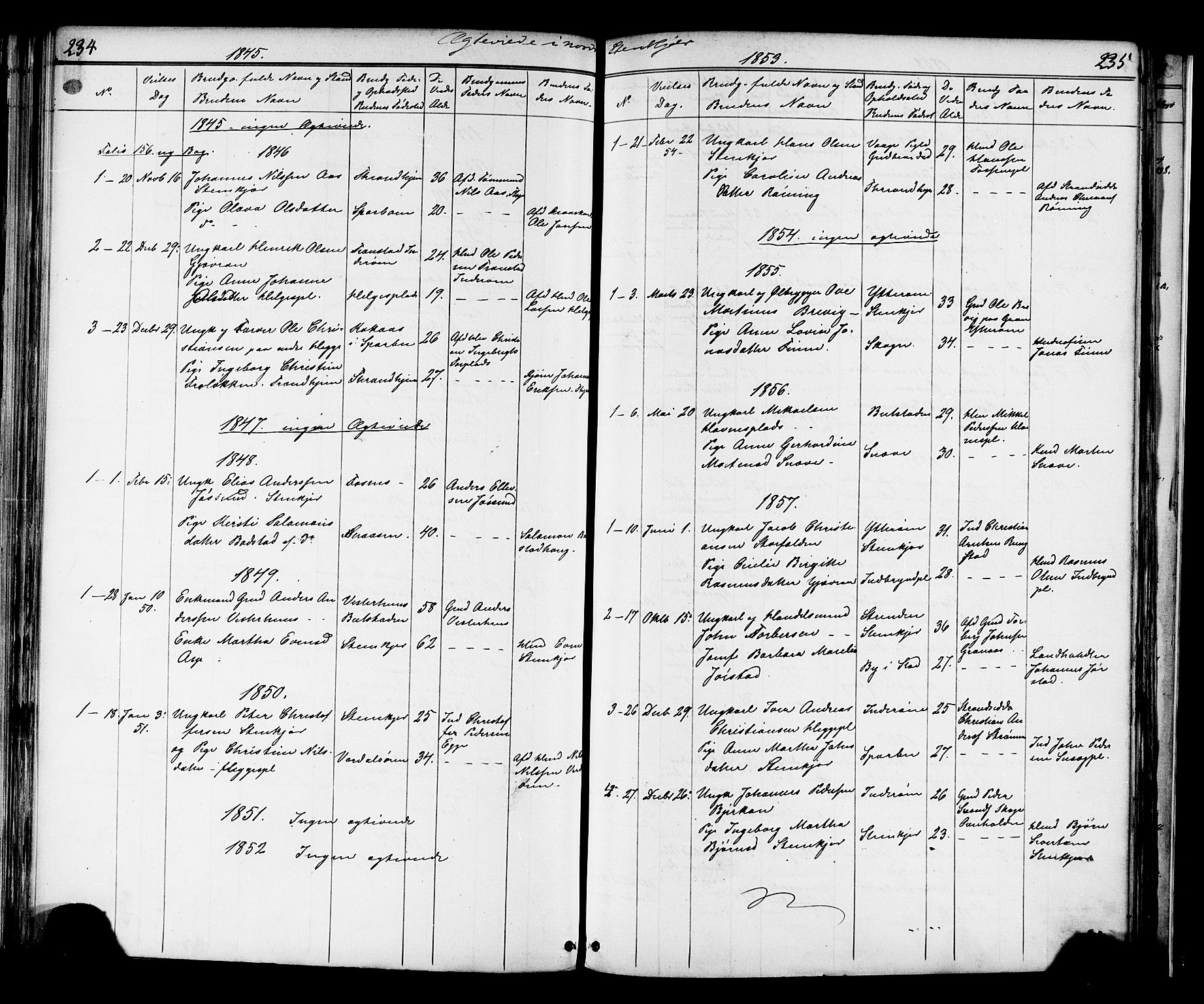 Ministerialprotokoller, klokkerbøker og fødselsregistre - Nord-Trøndelag, SAT/A-1458/739/L0367: Parish register (official) no. 739A01 /2, 1838-1868, p. 234-235