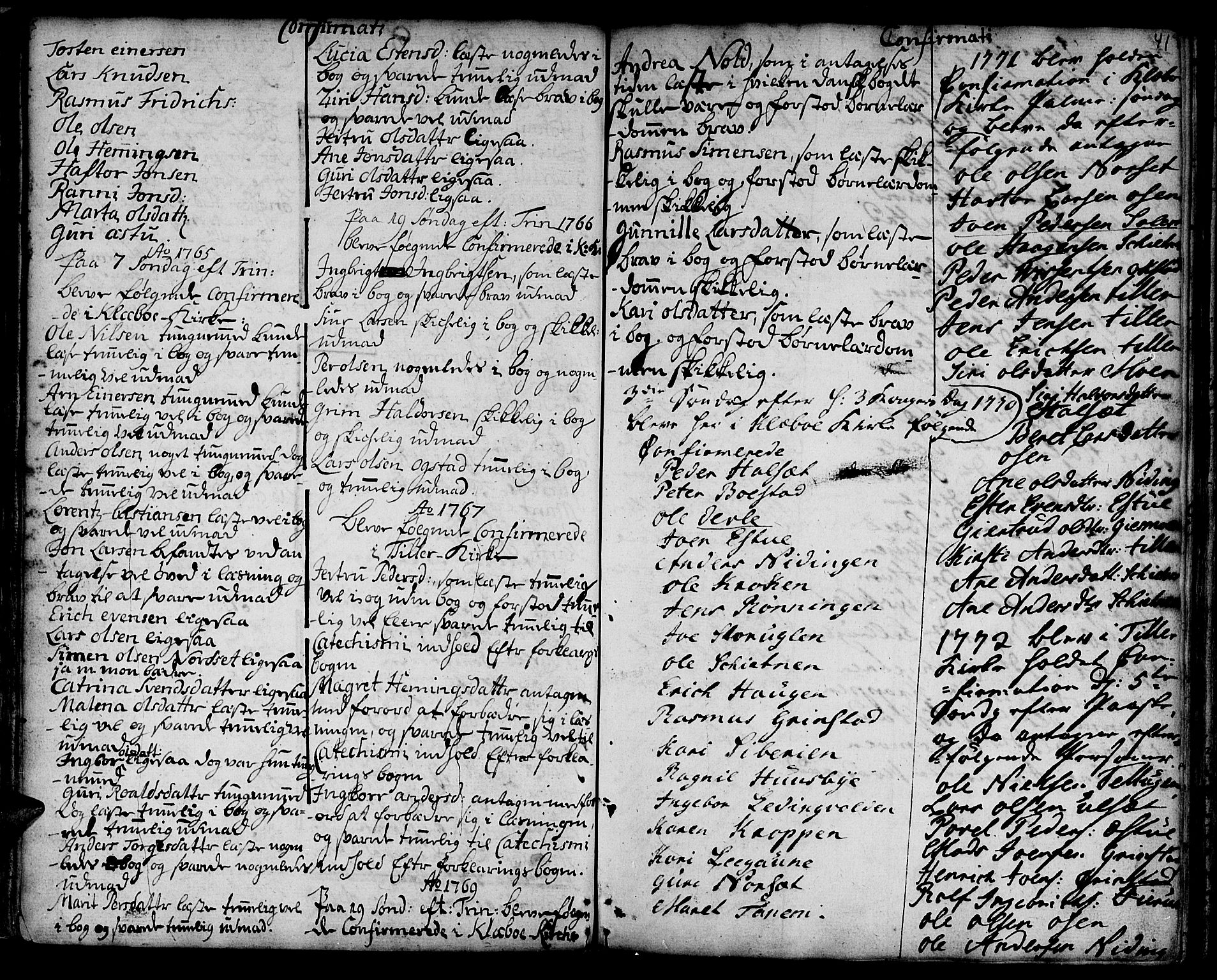 Ministerialprotokoller, klokkerbøker og fødselsregistre - Sør-Trøndelag, SAT/A-1456/618/L0437: Parish register (official) no. 618A02, 1749-1782, p. 41