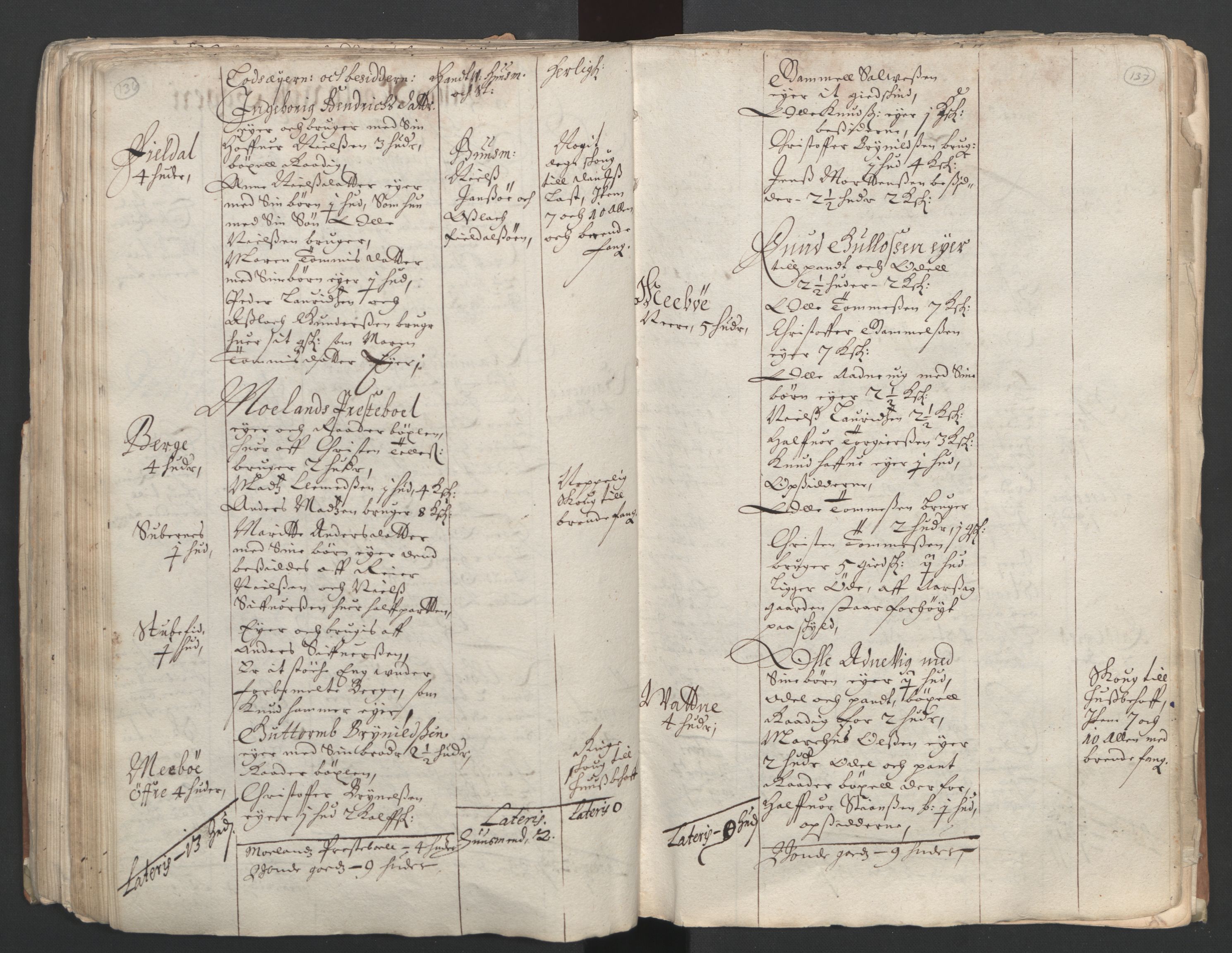 Rentekammeret inntil 1814, Realistisk ordnet avdeling, AV/RA-EA-4070/L/L0020/0002: Agder lagdømme: / Alminnelig jordebok. Nedenes len, 1661, p. 136-137