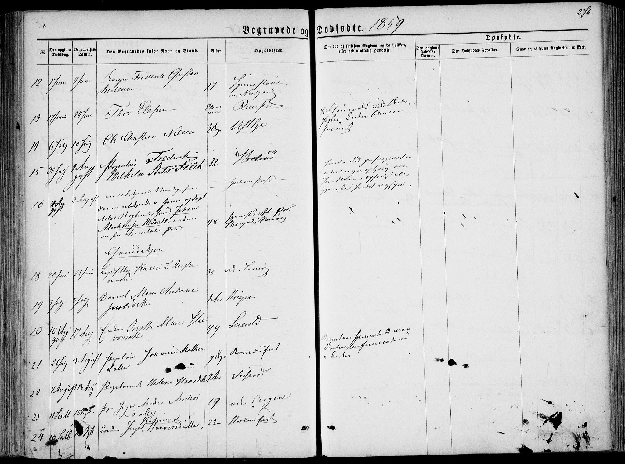 Hedrum kirkebøker, AV/SAKO-A-344/F/Fa/L0007: Parish register (official) no. I 7, 1857-1868, p. 276