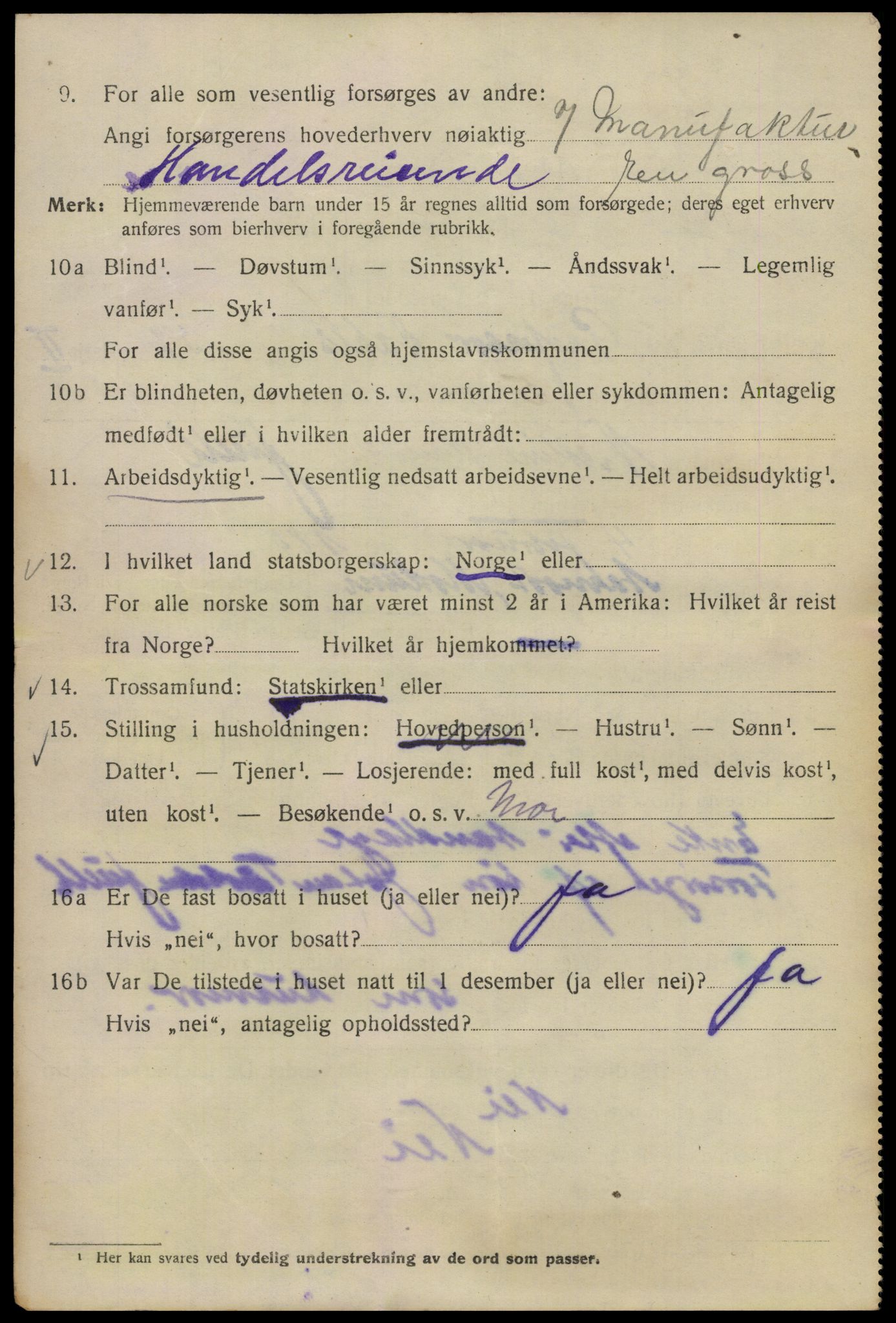 SAO, 1920 census for Kristiania, 1920, p. 460258