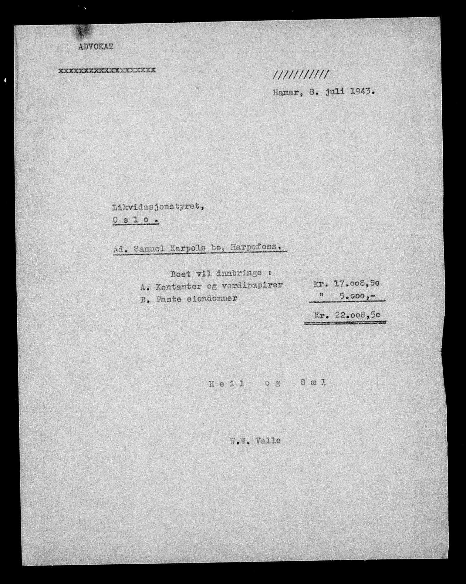 Justisdepartementet, Tilbakeføringskontoret for inndratte formuer, AV/RA-S-1564/H/Hc/Hcc/L0949: --, 1945-1947, p. 593