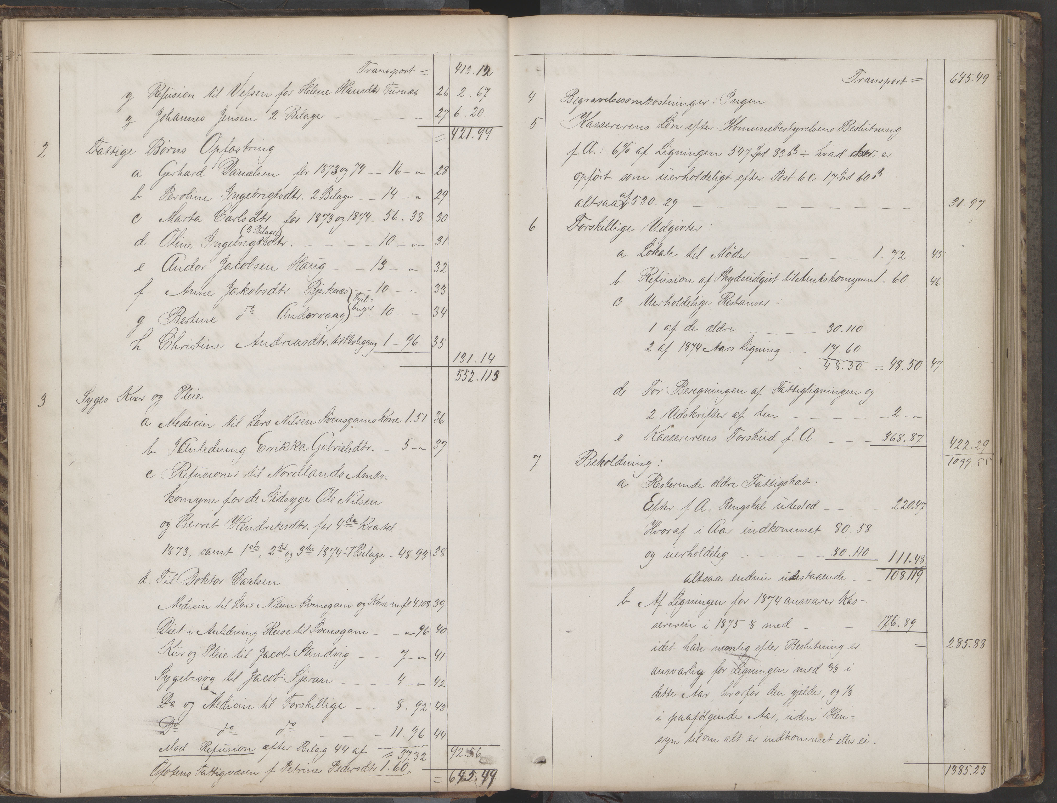 Lødingen kommune. Fattigstyre/forsorgsstyre, AIN/K-18510.610.01/A/Aa/L0001: Forhandlingsprotokoll, 1863-1895