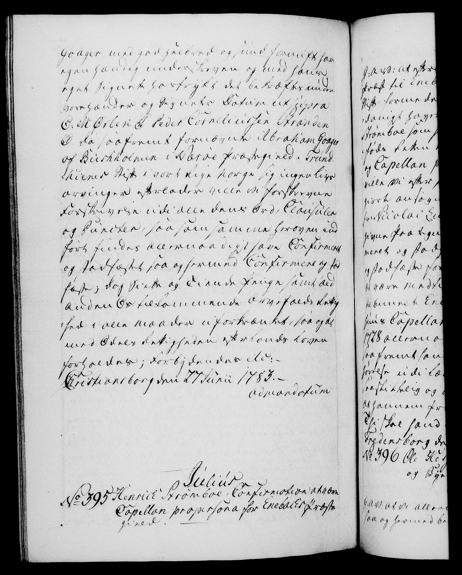 Danske Kanselli 1572-1799, RA/EA-3023/F/Fc/Fca/Fcaa/L0049: Norske registre, 1782-1783, p. 602b