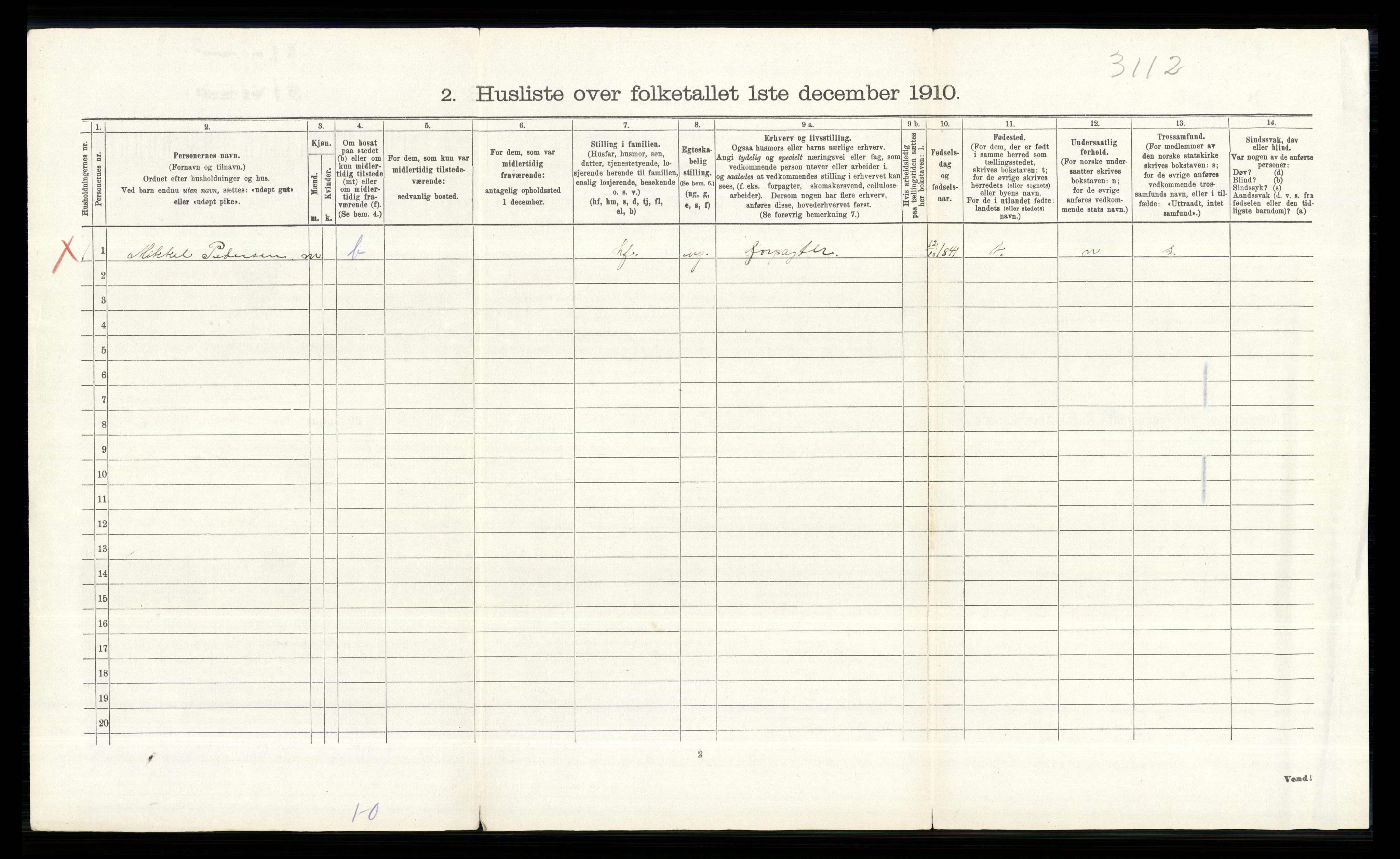 RA, 1910 census for Løten, 1910, p. 1319