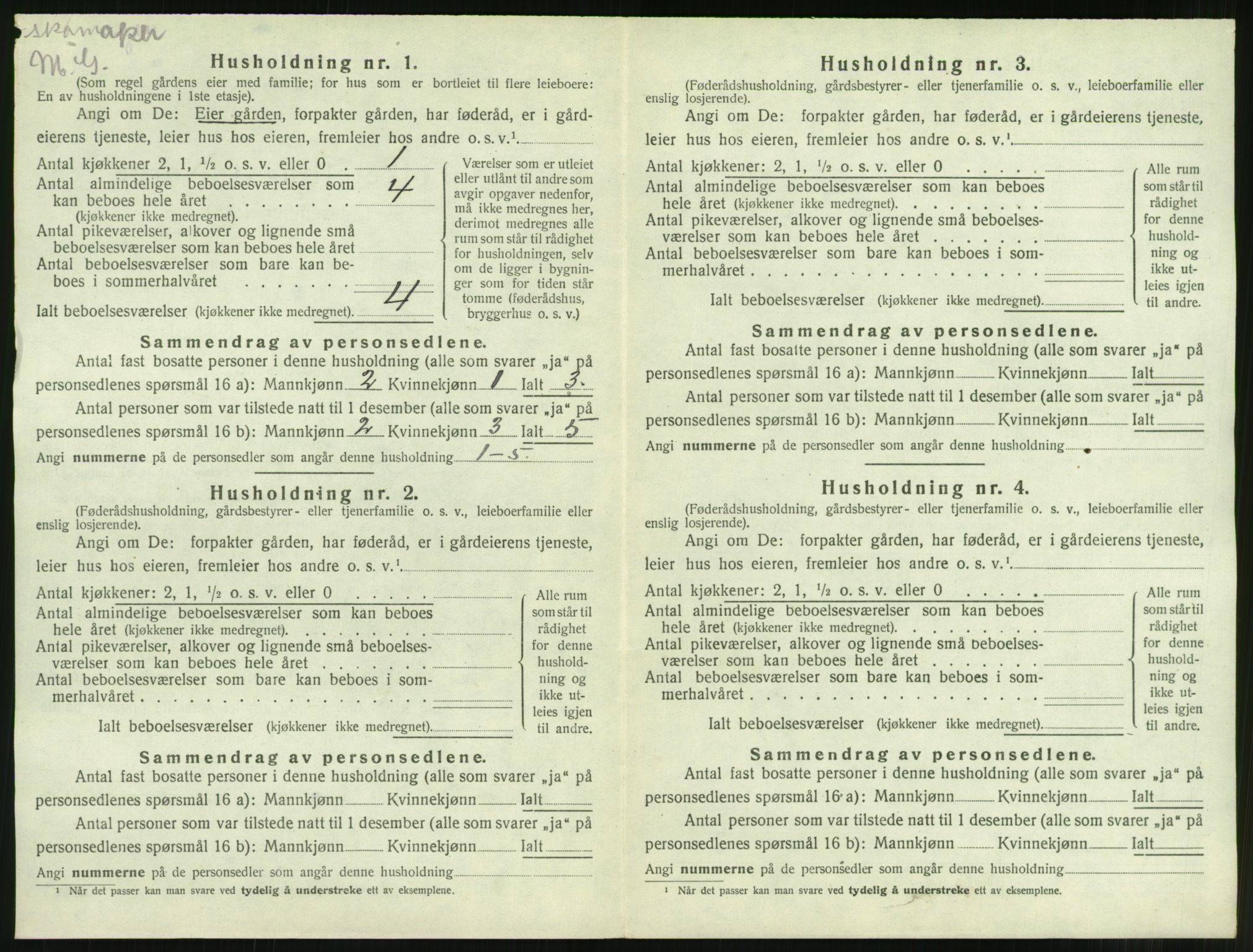 SAT, 1920 census for Bolsøy, 1920, p. 54