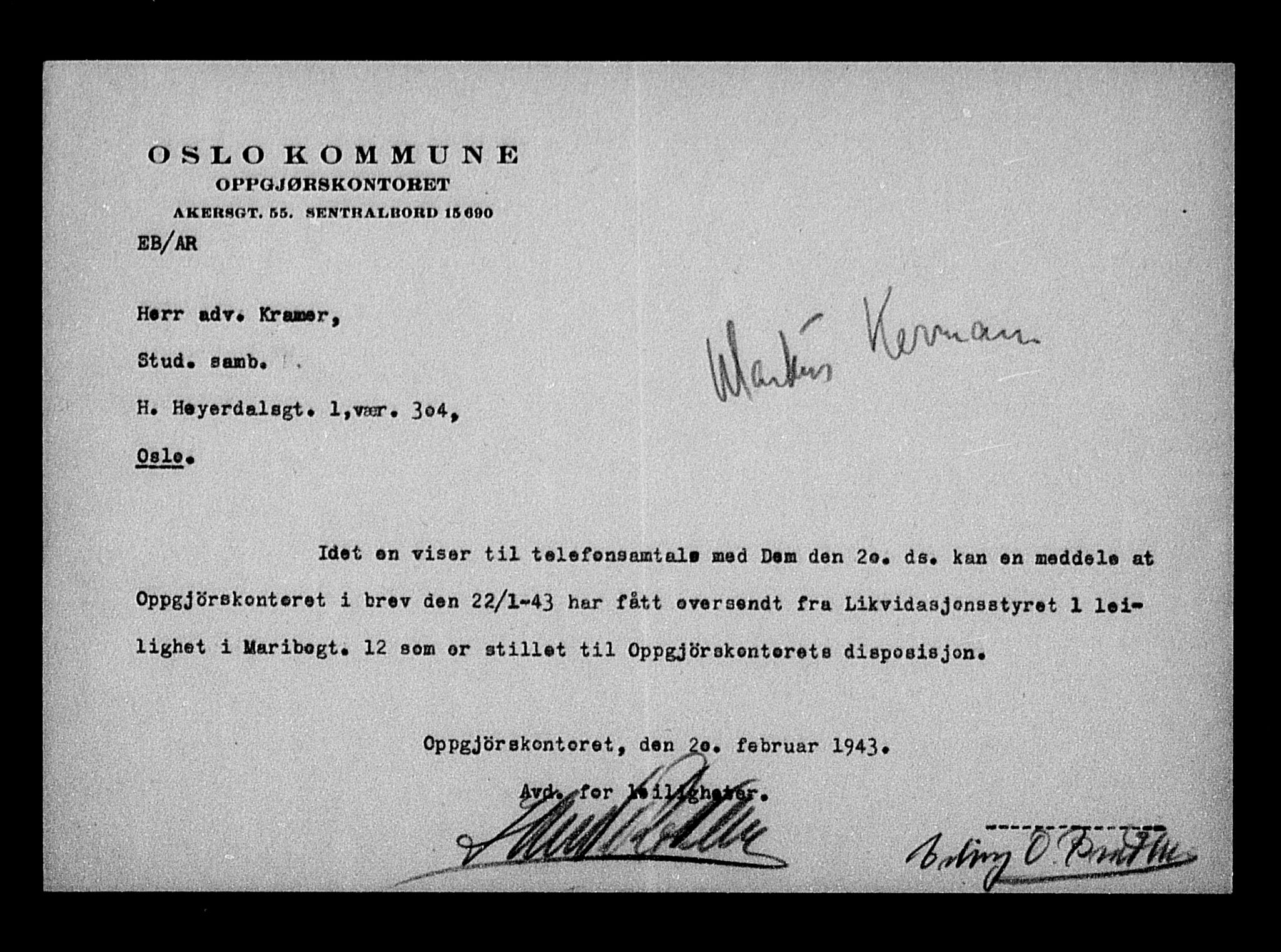 Justisdepartementet, Tilbakeføringskontoret for inndratte formuer, AV/RA-S-1564/H/Hc/Hcc/L0951: --, 1945-1947, p. 69