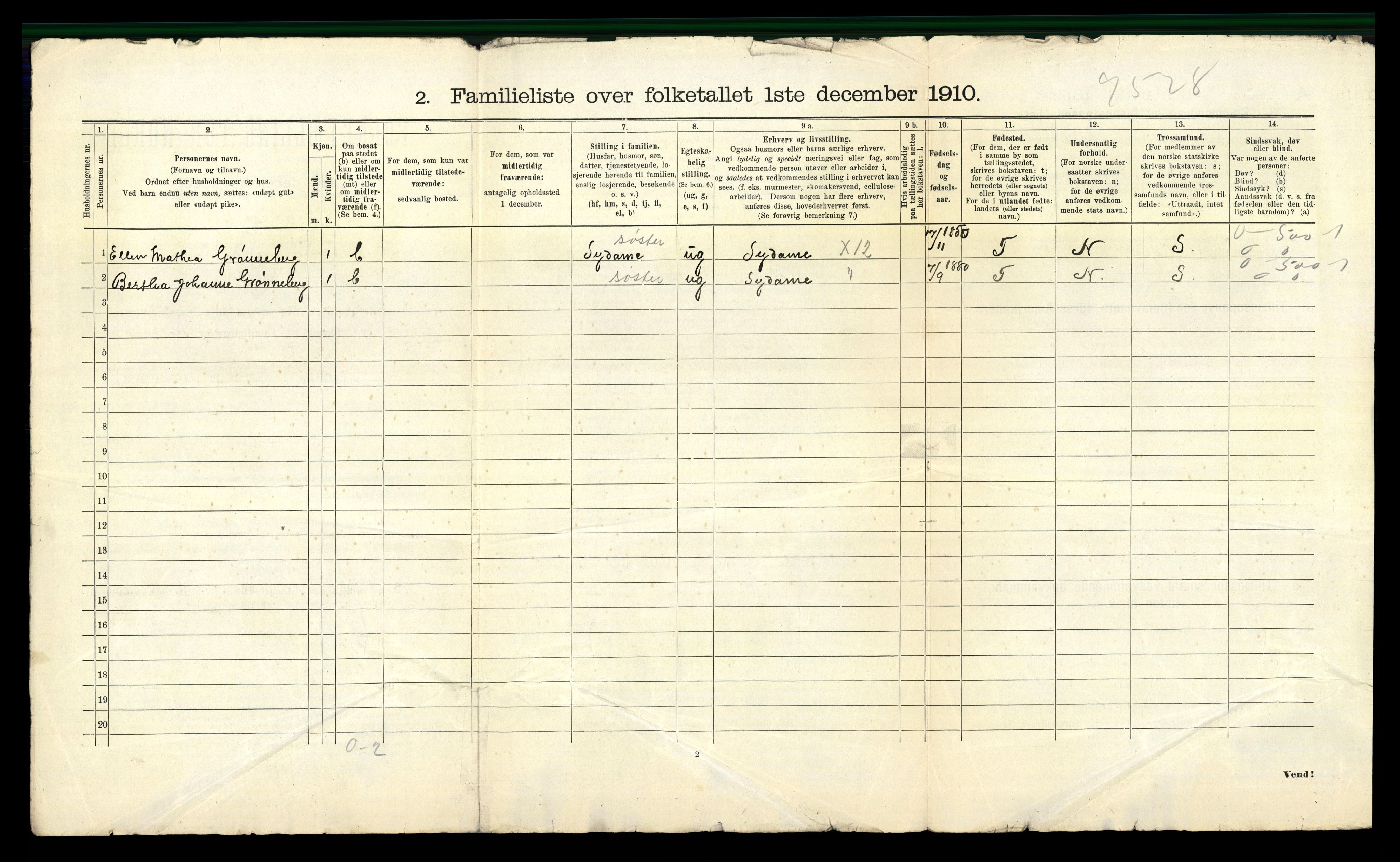 RA, 1910 census for Drammen, 1910, p. 11607