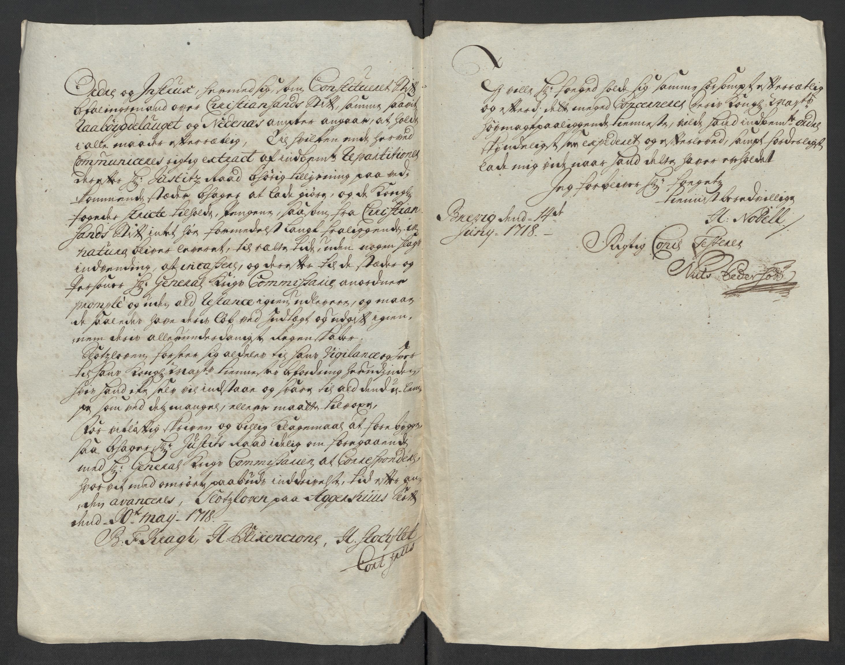 Rentekammeret inntil 1814, Reviderte regnskaper, Fogderegnskap, AV/RA-EA-4092/R39/L2327: Fogderegnskap Nedenes, 1718, p. 207