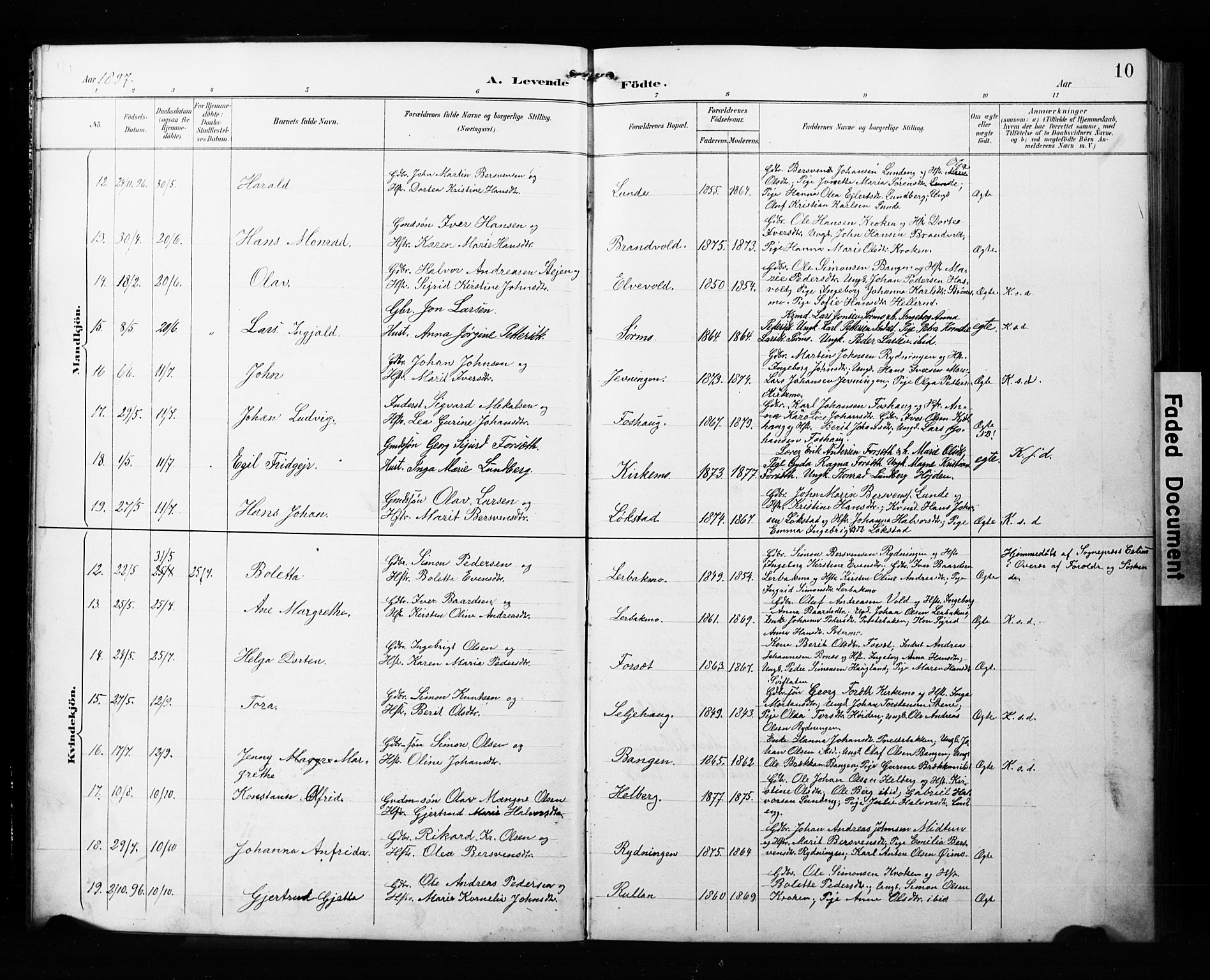 Målselv sokneprestembete, SATØ/S-1311/G/Ga/Gab/L0008klokker: Parish register (copy) no. 8, 1895-1913, p. 10
