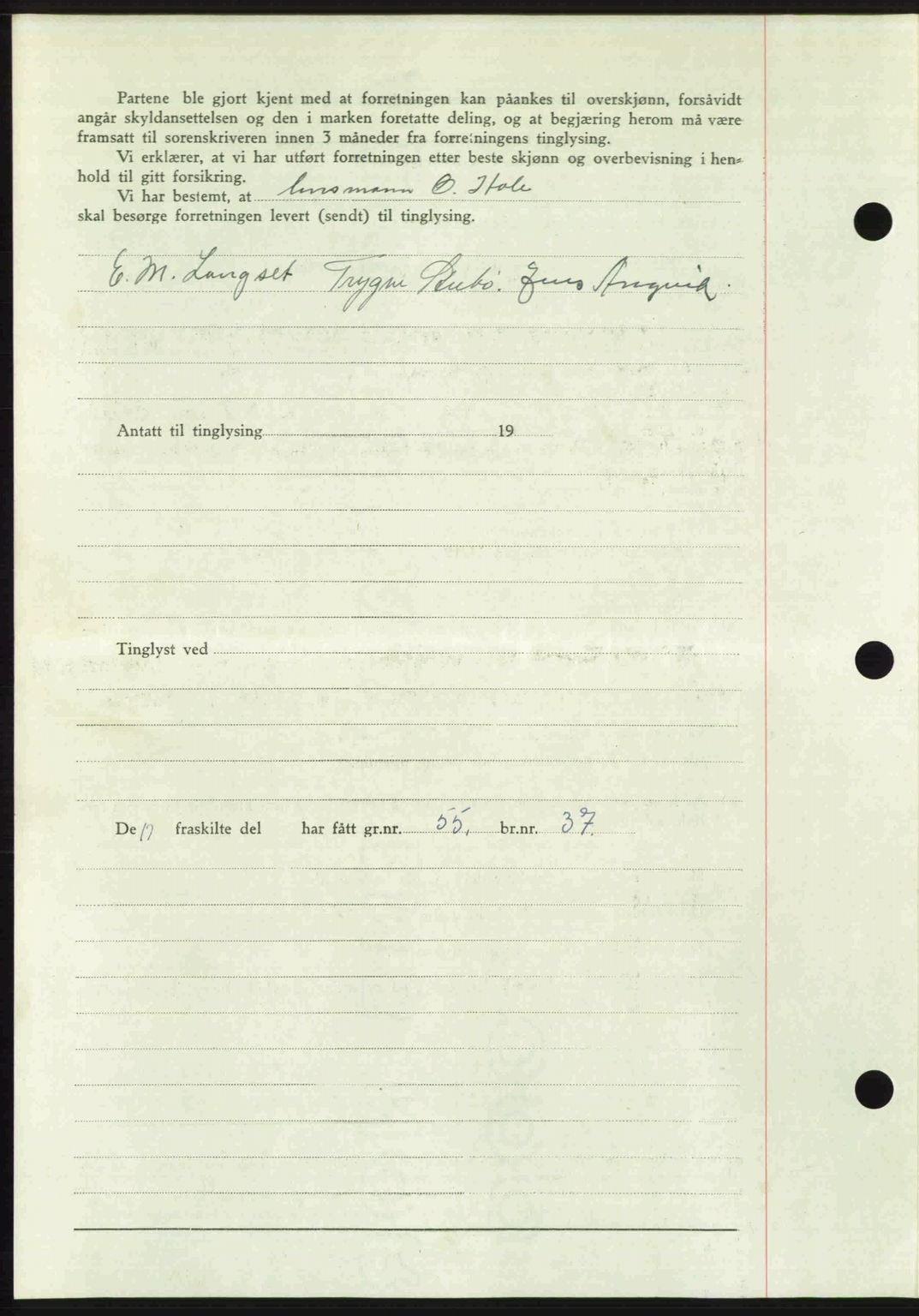 Romsdal sorenskriveri, AV/SAT-A-4149/1/2/2C: Mortgage book no. A28, 1948-1949, Diary no: : 19/1949