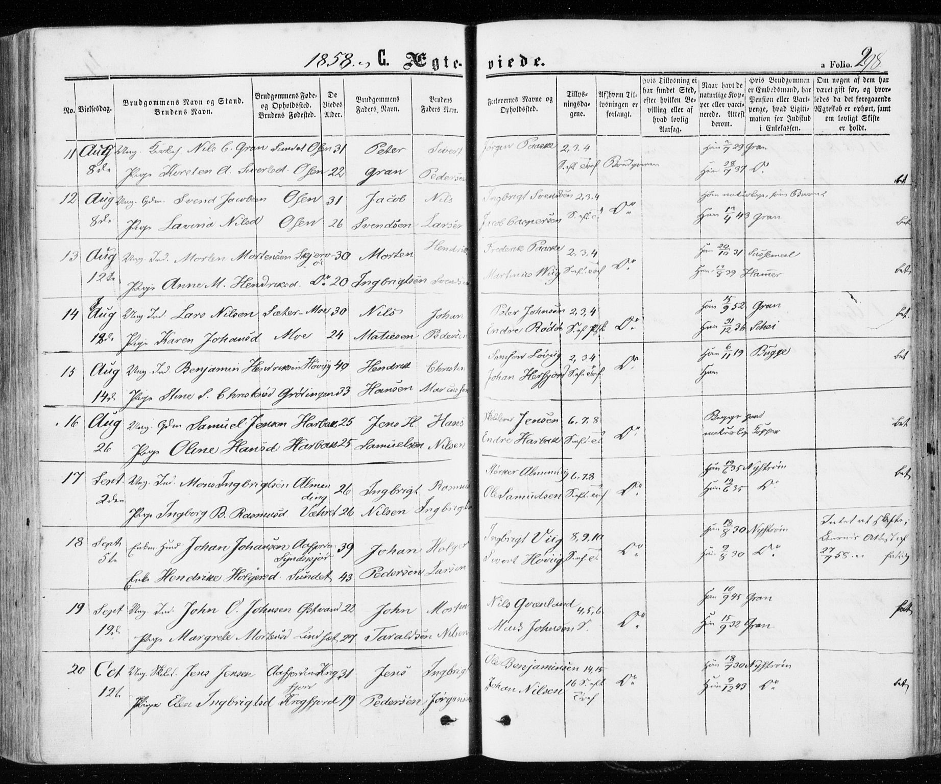 Ministerialprotokoller, klokkerbøker og fødselsregistre - Sør-Trøndelag, AV/SAT-A-1456/657/L0705: Parish register (official) no. 657A06, 1858-1867, p. 298