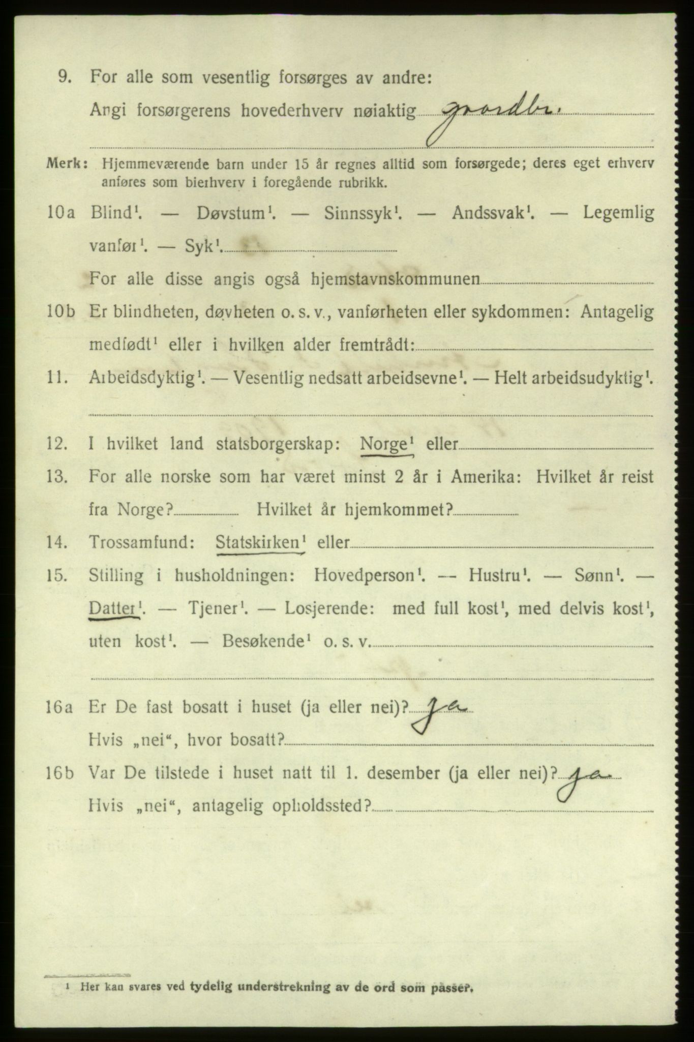 SAB, 1920 census for Stord, 1920, p. 1496