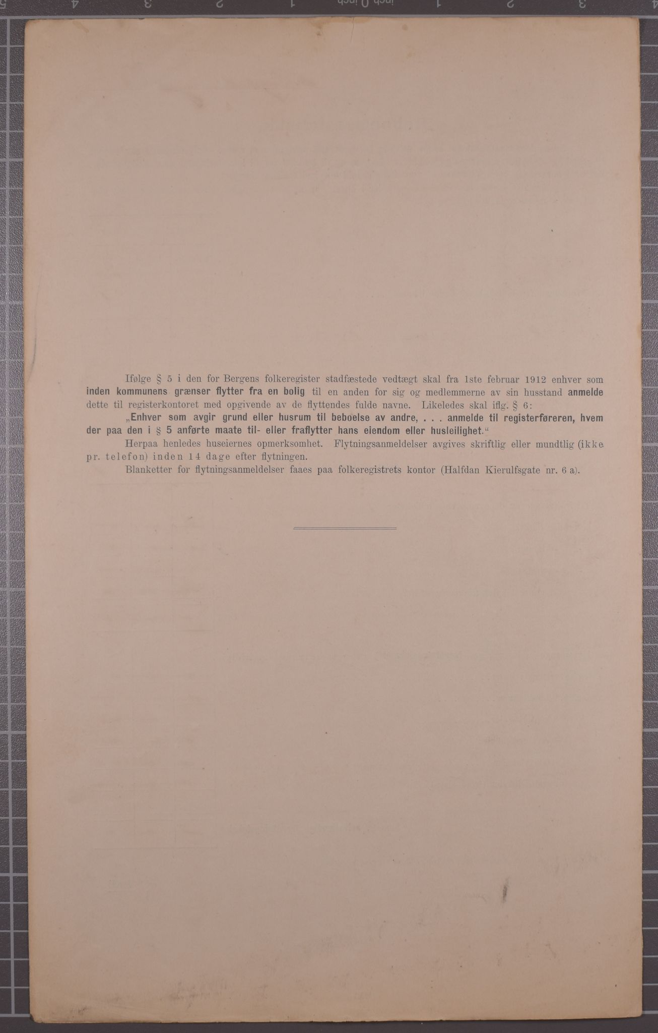 SAB, Municipal Census 1912 for Bergen, 1912, p. 3100