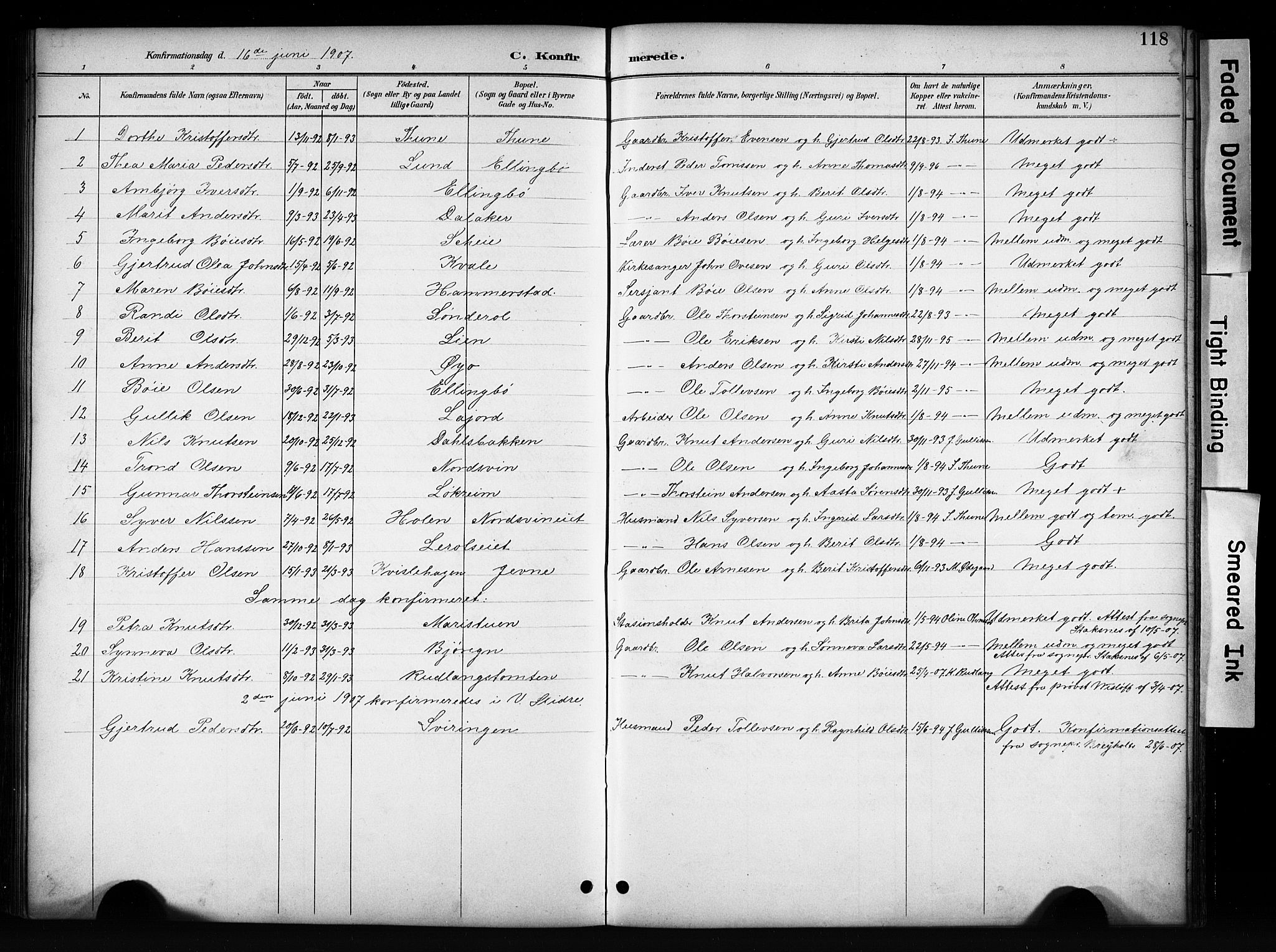 Vang prestekontor, Valdres, SAH/PREST-140/H/Hb/L0006: Parish register (copy) no. 6, 1893-1918, p. 118