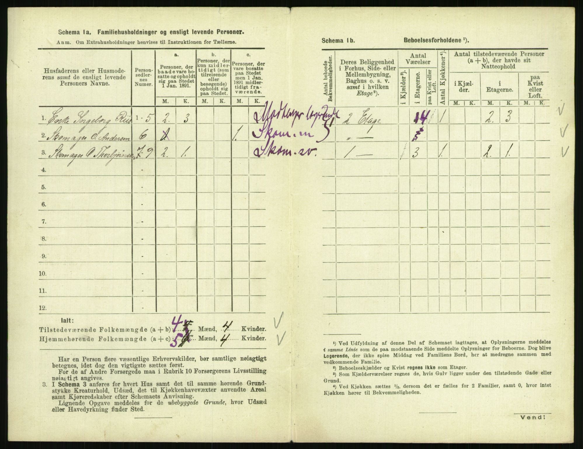 RA, 1891 census for 0801 Kragerø, 1891, p. 653